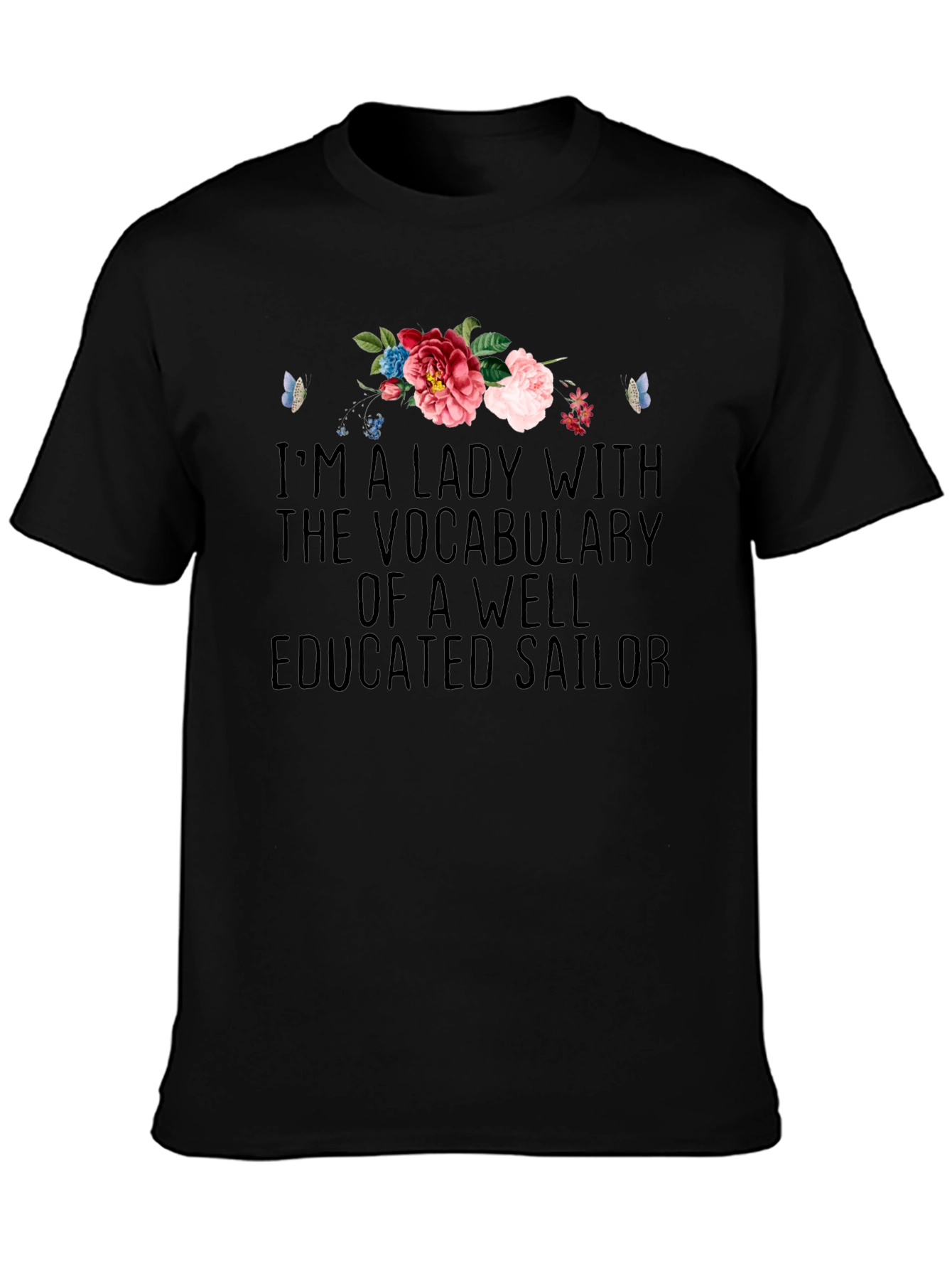 Lady Sailor T-Shirt - Floral Accent