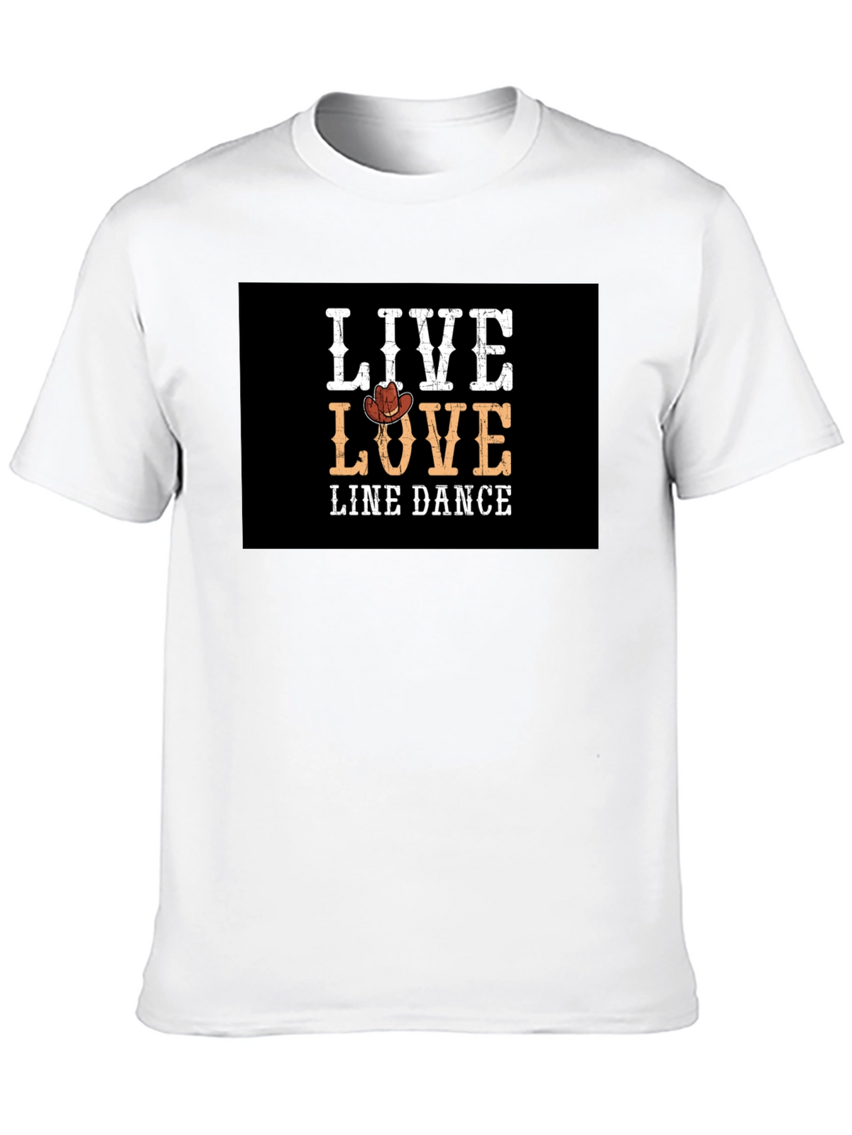 Live Love Line Dance Black Graphic Tee