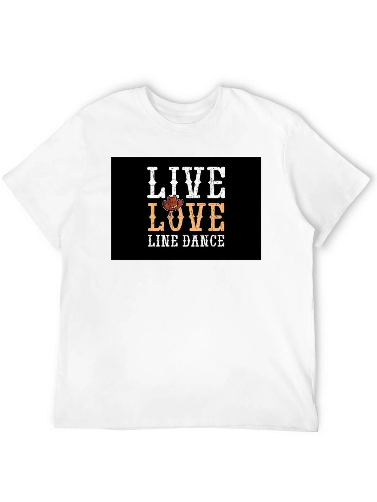 Live Love Line Dance Black Graphic Tee