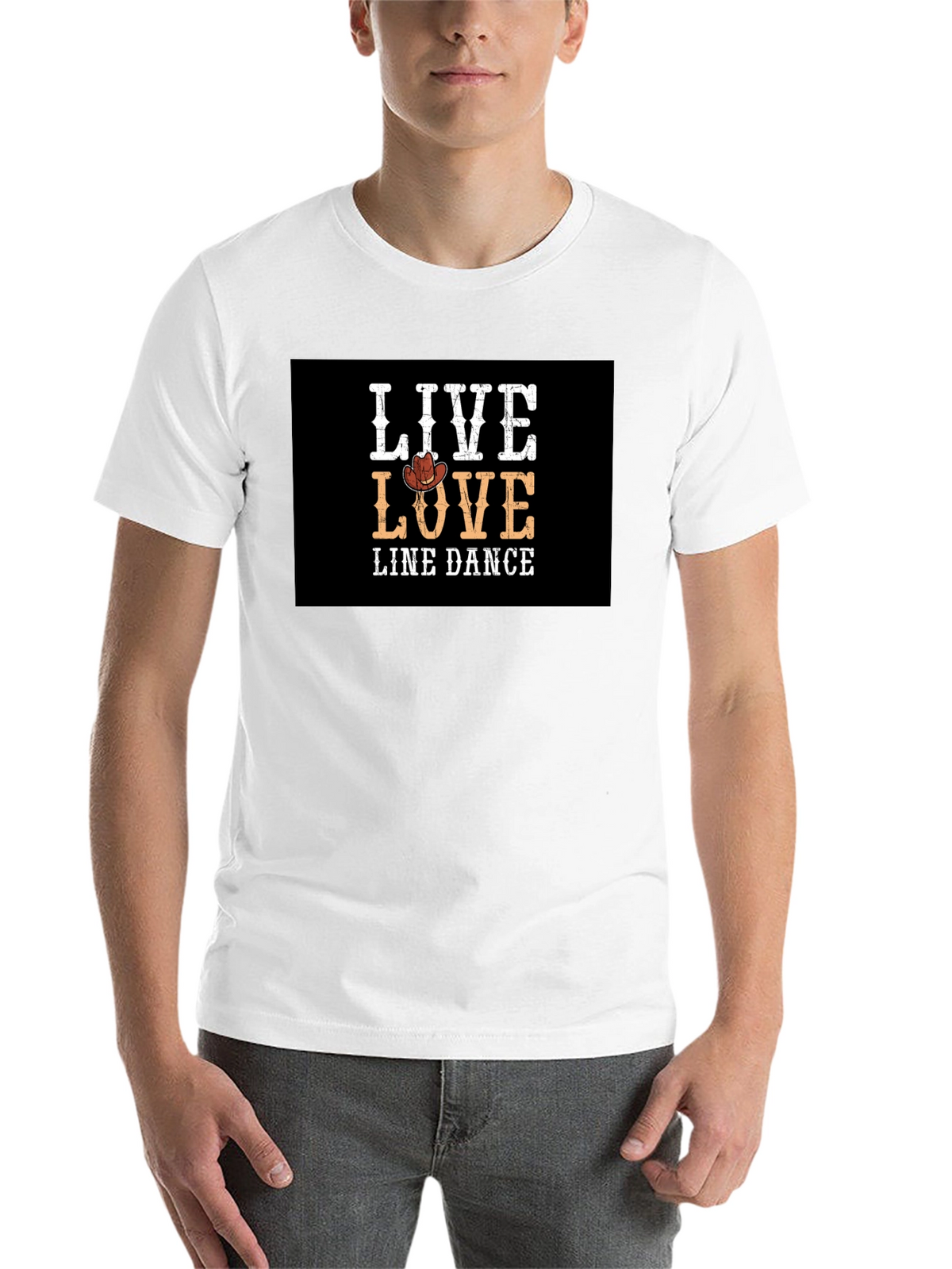 Live Love Line Dance Black Graphic Tee