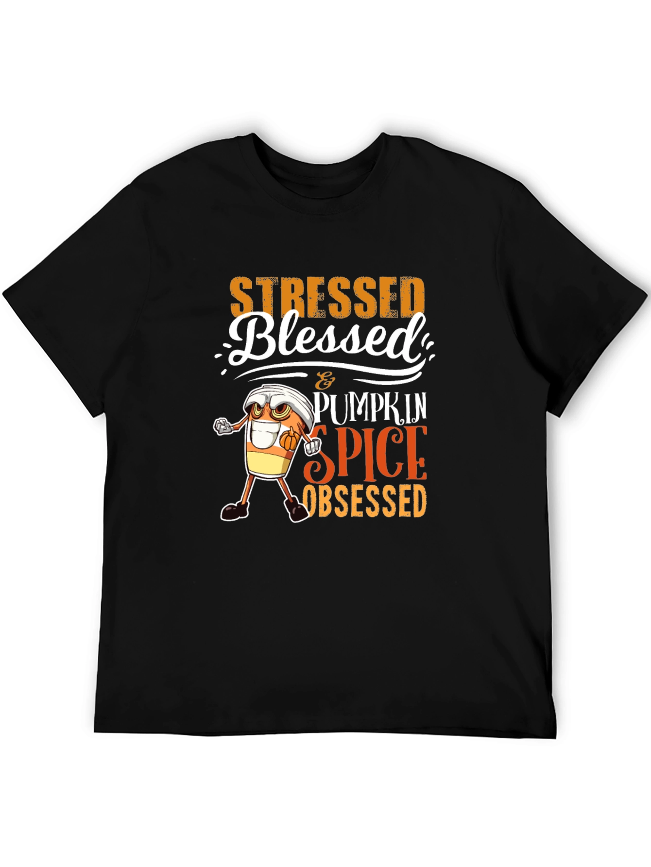 Stressed Blessed Pumpkin Spice Obsessed T-Shirt