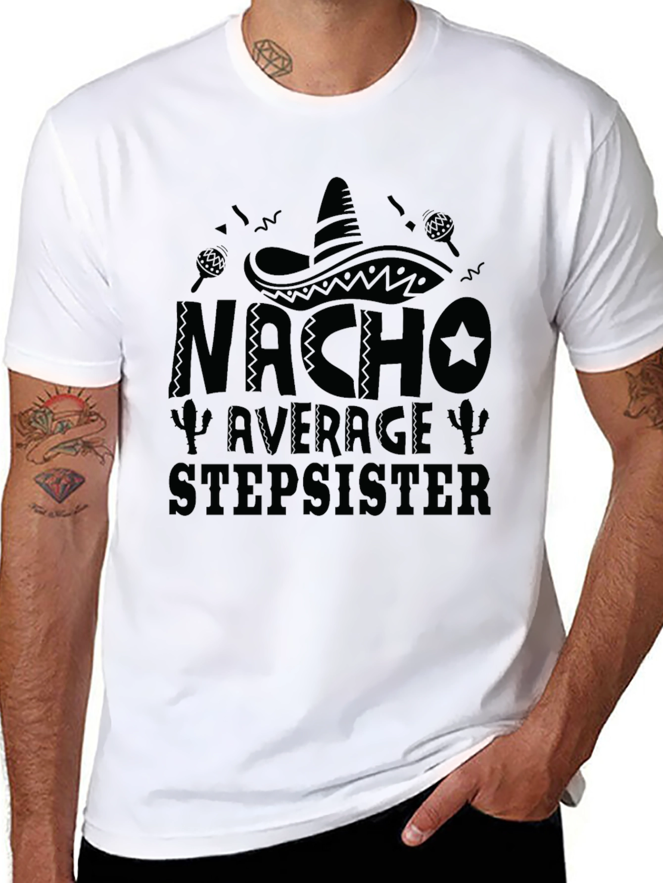 Nacho Average Stepsister Black Graphic T-Shirt