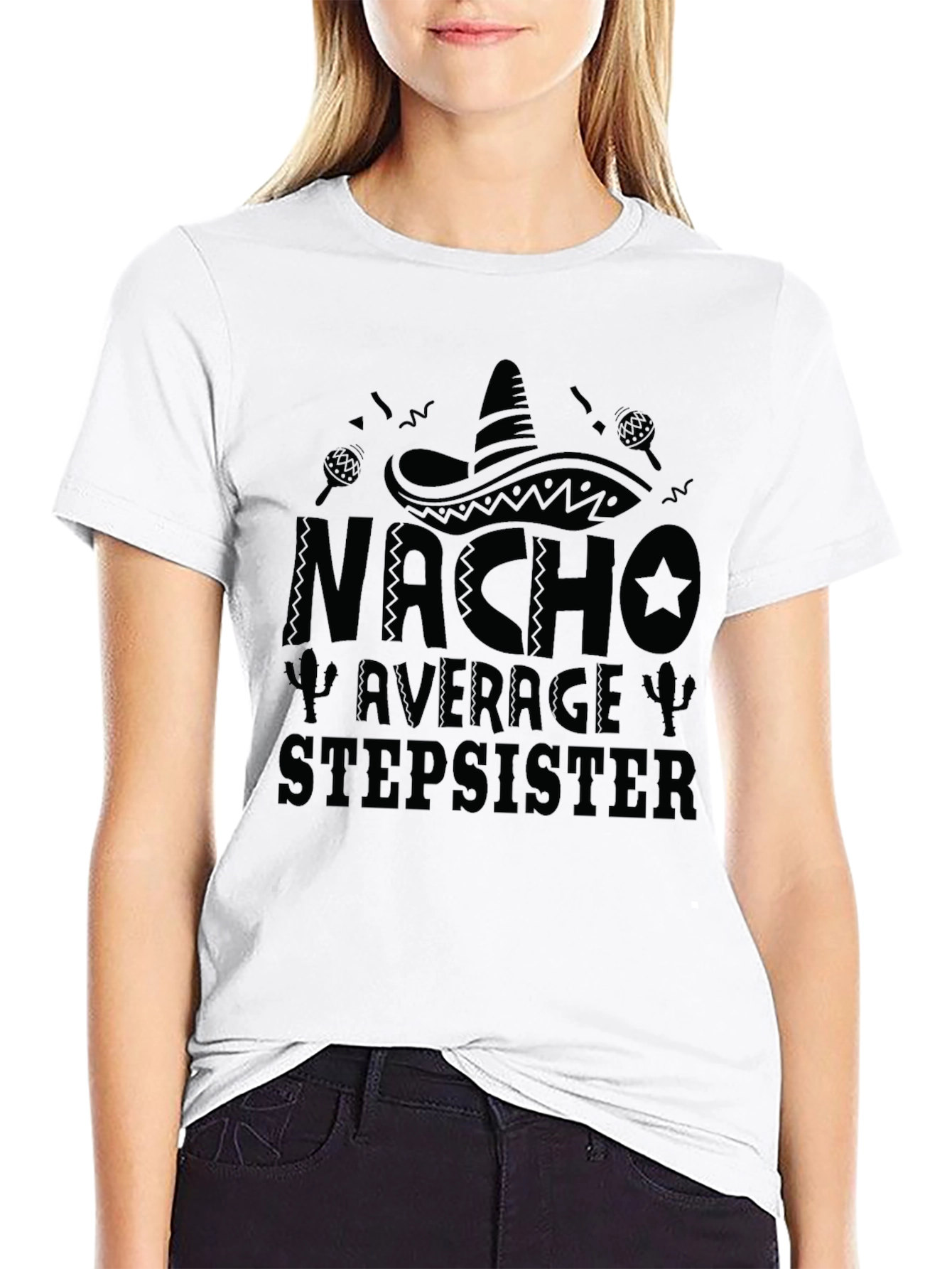 Nacho Average Stepsister Black Graphic T-Shirt