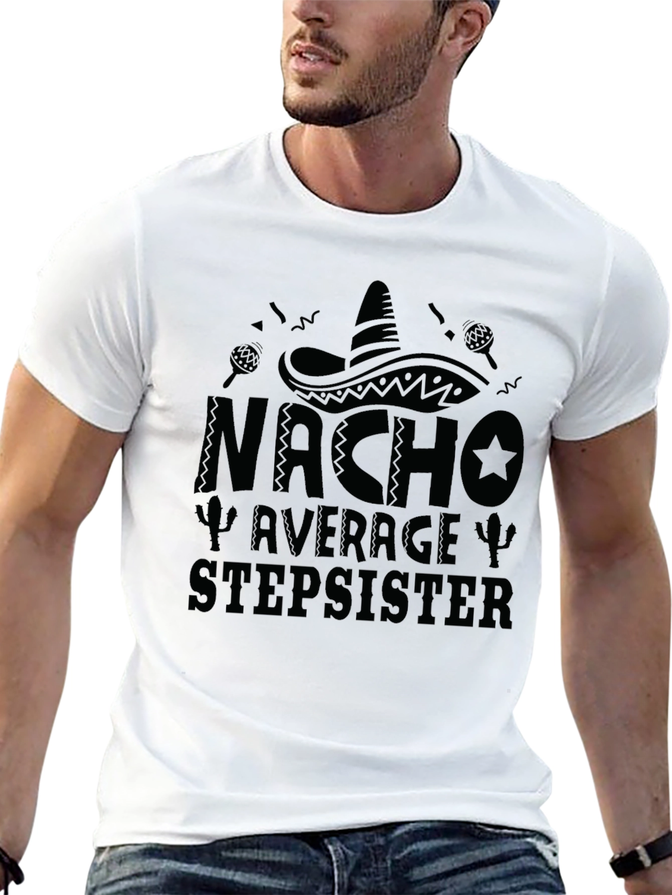 Nacho Average Stepsister Black Graphic T-Shirt