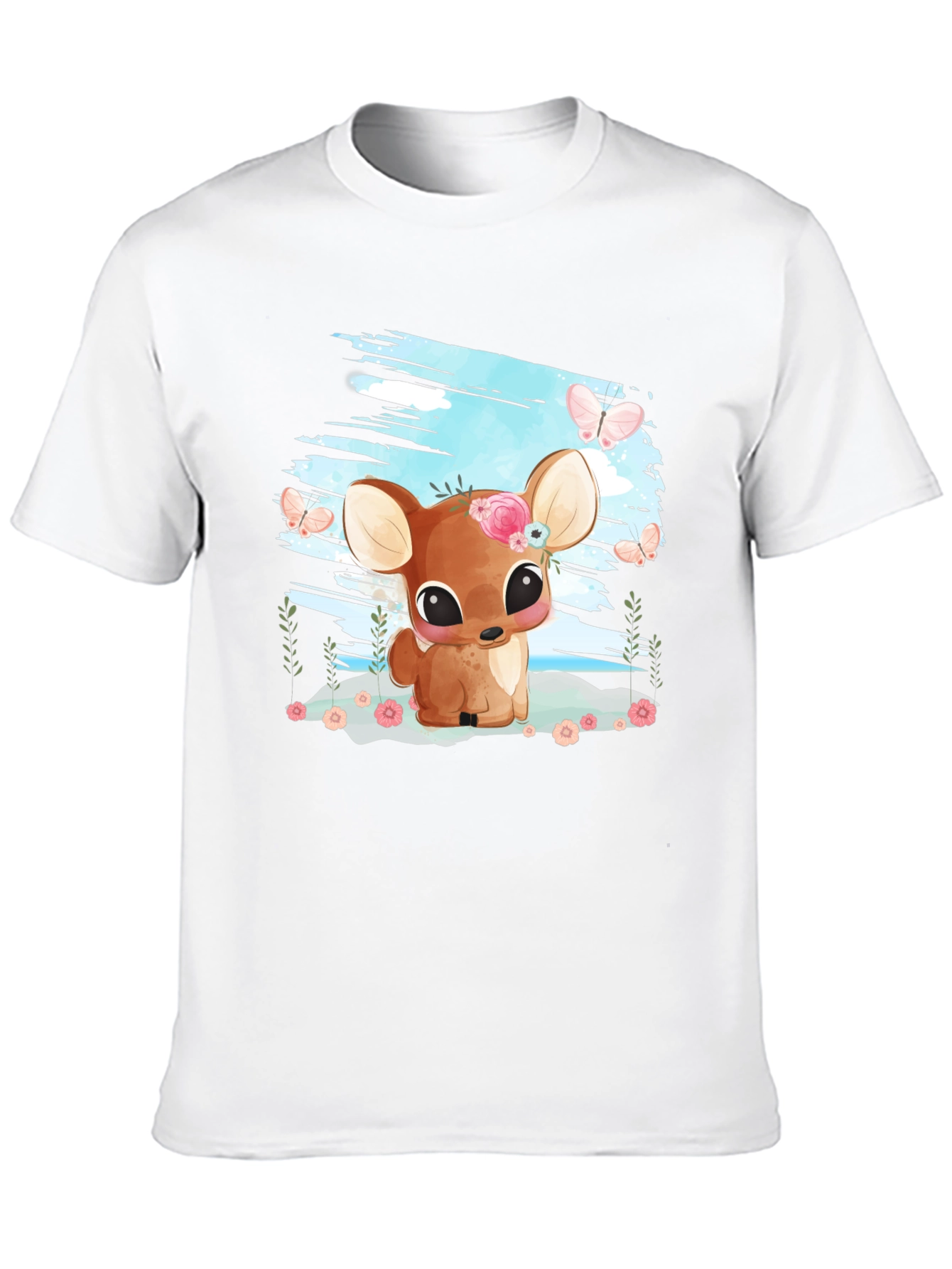 Cute Deer Graphic Tee - Soft & Stylish