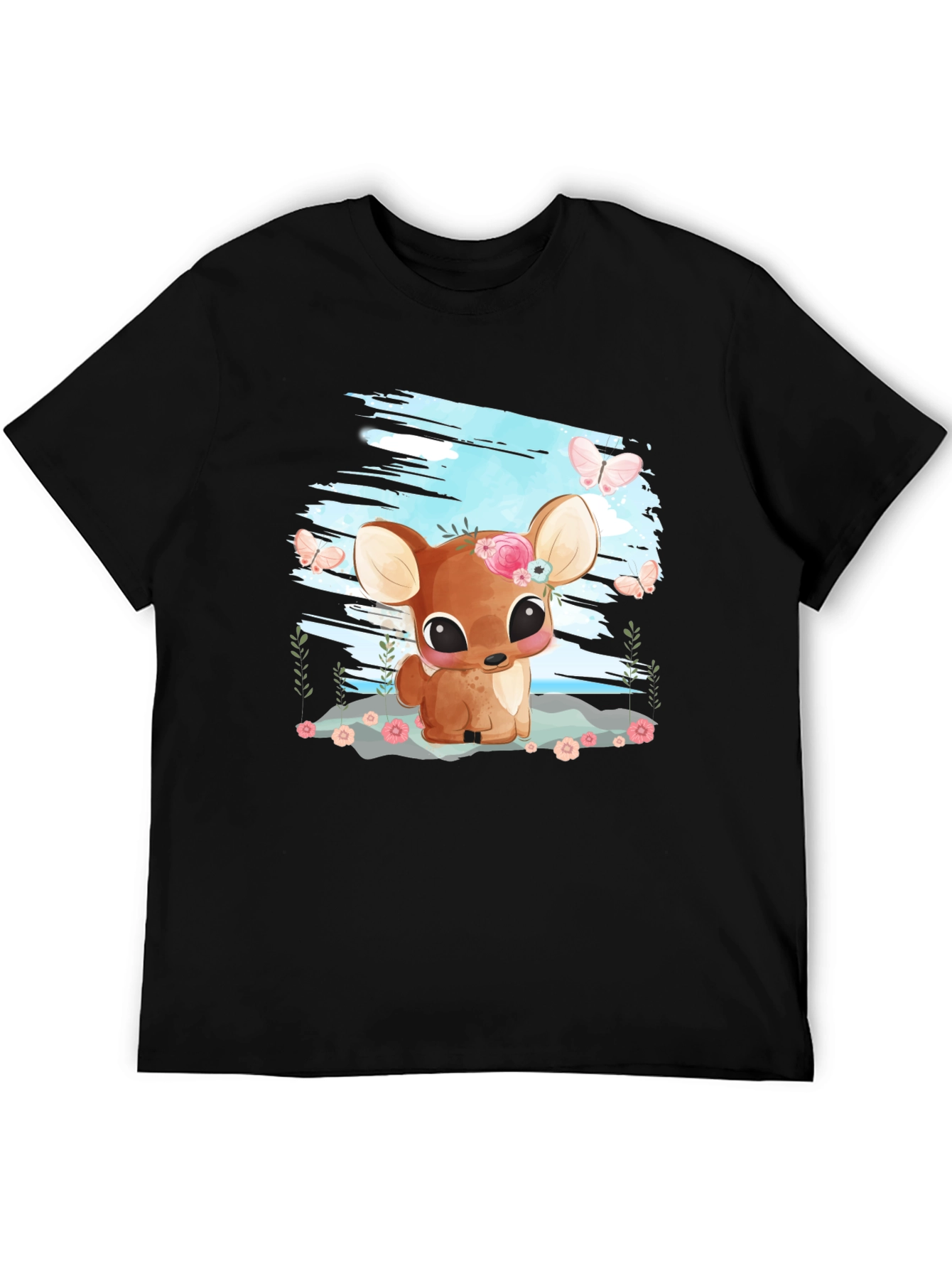Cute Deer Graphic Tee - Soft & Stylish