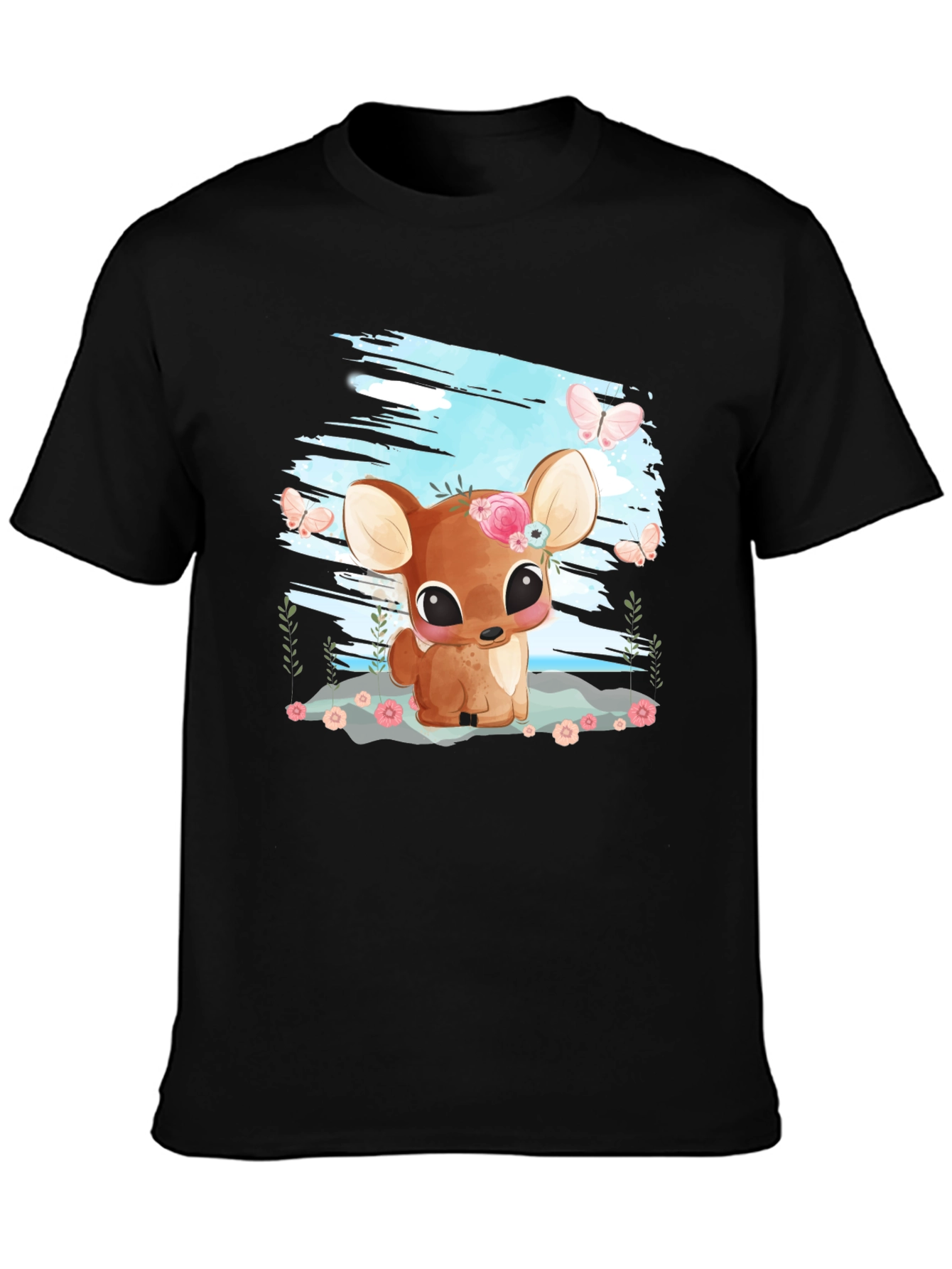 Cute Deer Graphic Tee - Soft & Stylish