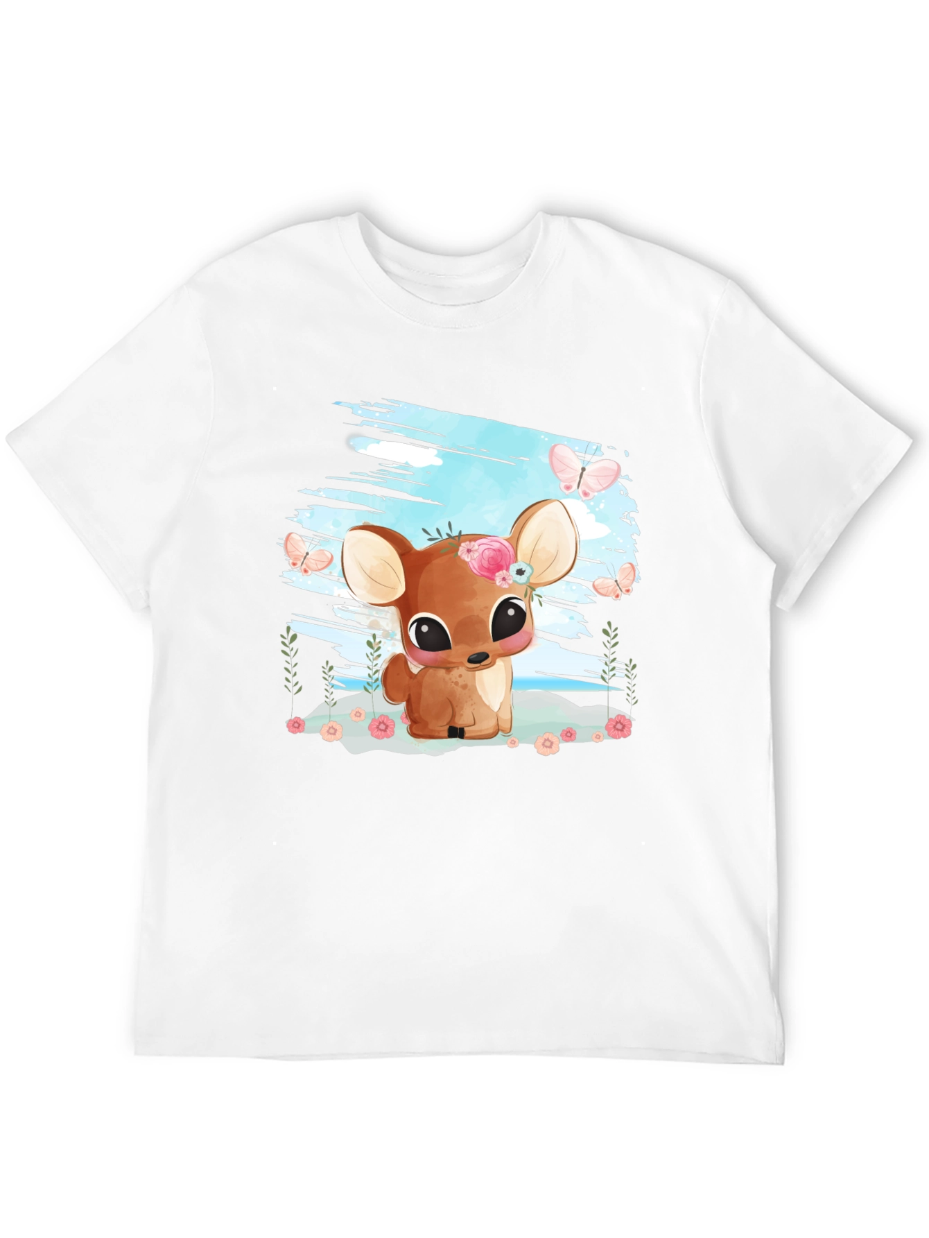 Cute Deer Graphic Tee - Soft & Stylish