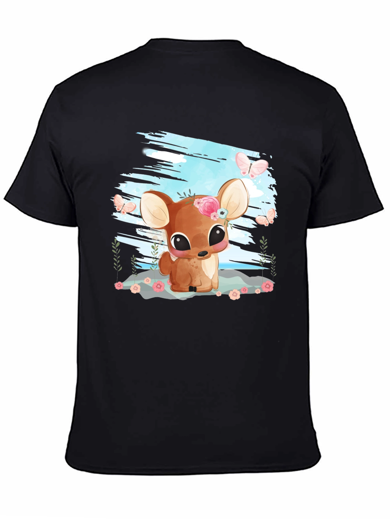 Cute Deer Graphic Tee - Soft & Stylish