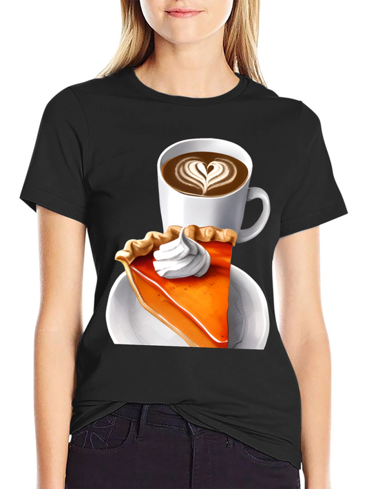 Pumpkin Pie and Latte Graphic Tee - Comfort & Style