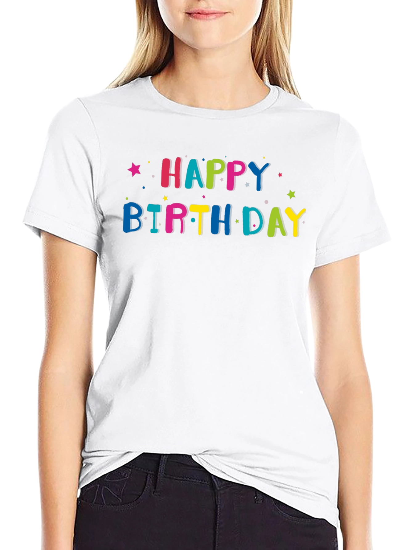 Happy Birthday Graphic Tee - Black