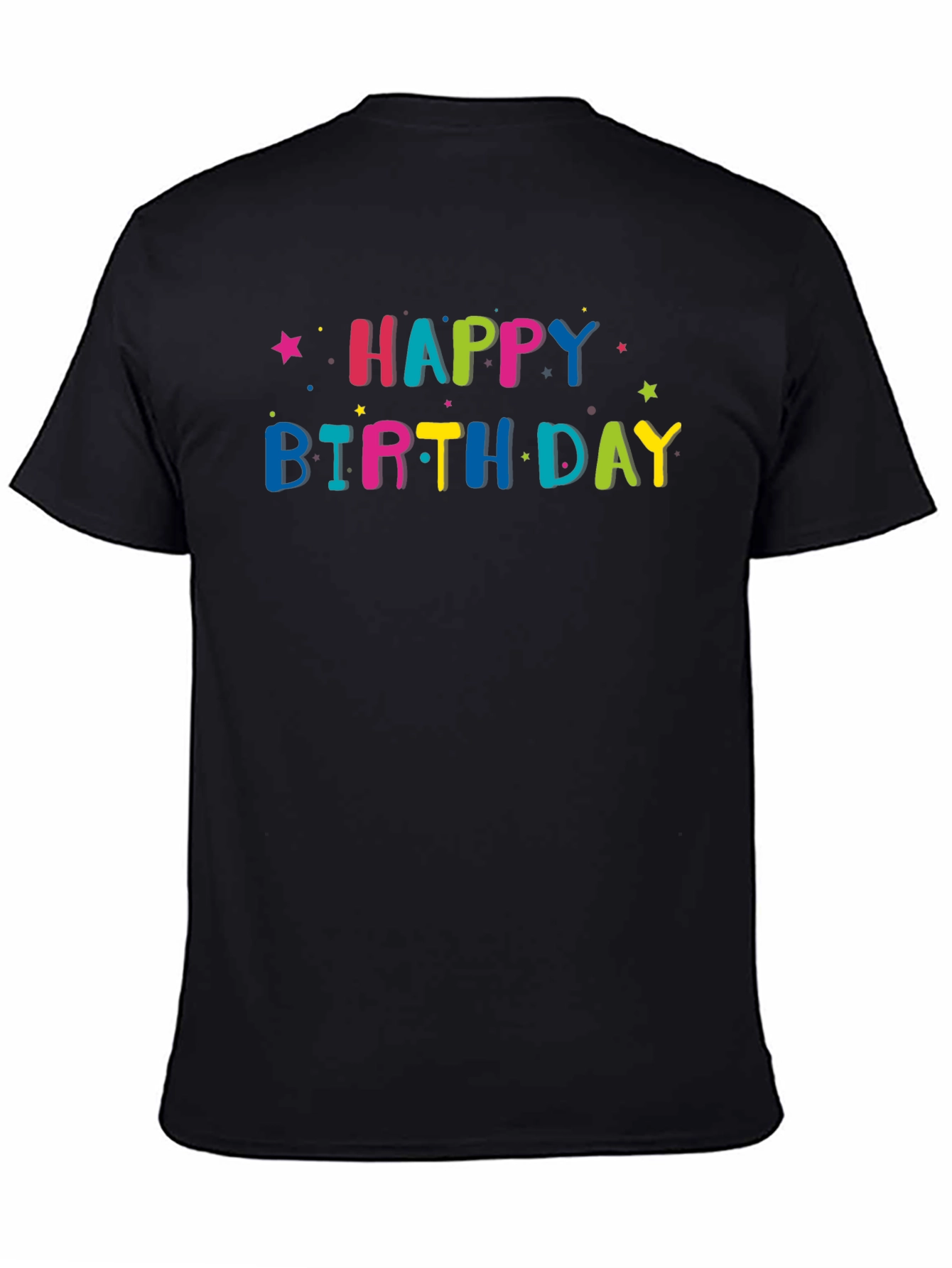 Happy Birthday Graphic Tee - Black