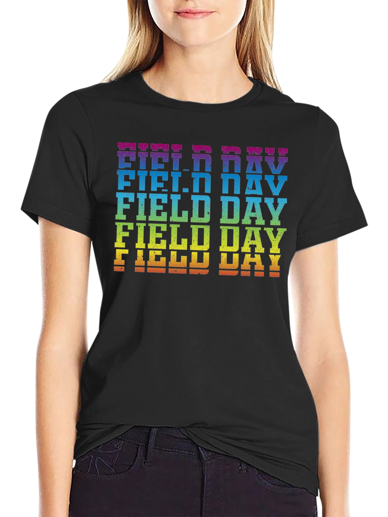 Rainbow Field Day T-Shirt Fun Event Tee