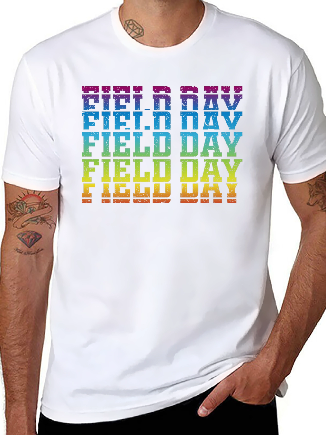 Rainbow Field Day T-Shirt Fun Event Tee