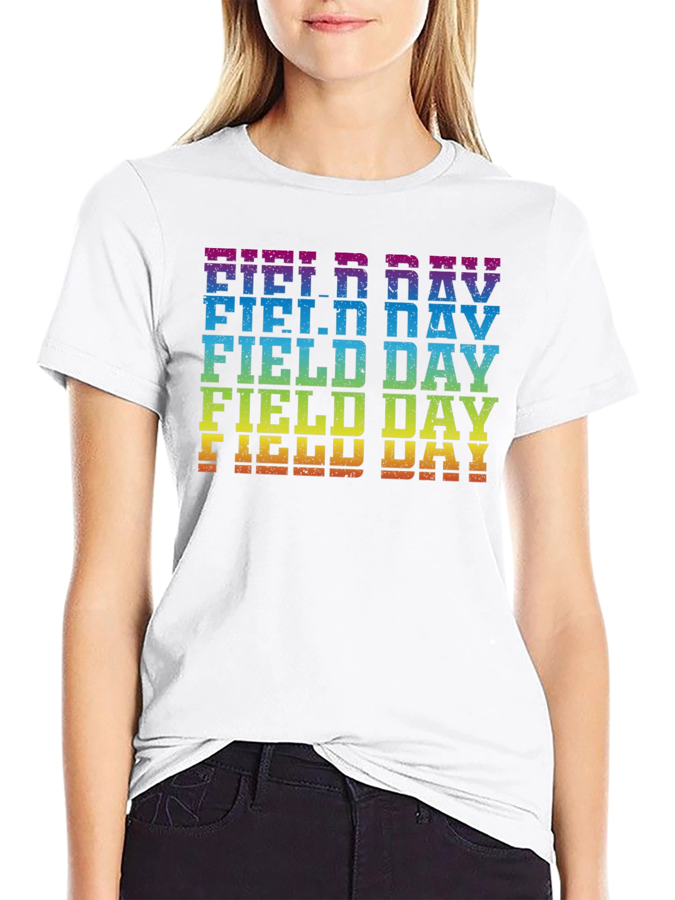 Rainbow Field Day T-Shirt Fun Event Tee