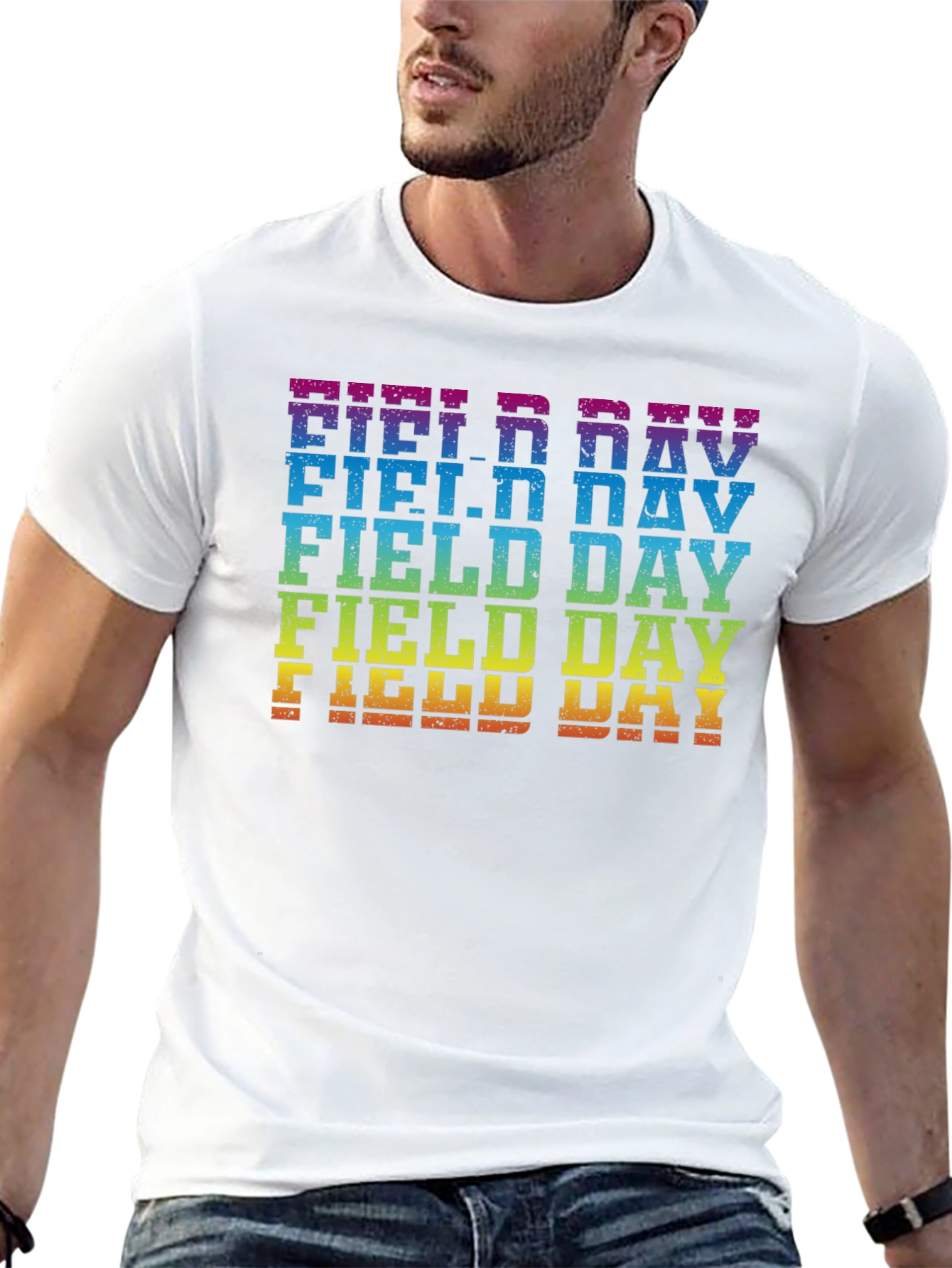 Rainbow Field Day T-Shirt Fun Event Tee