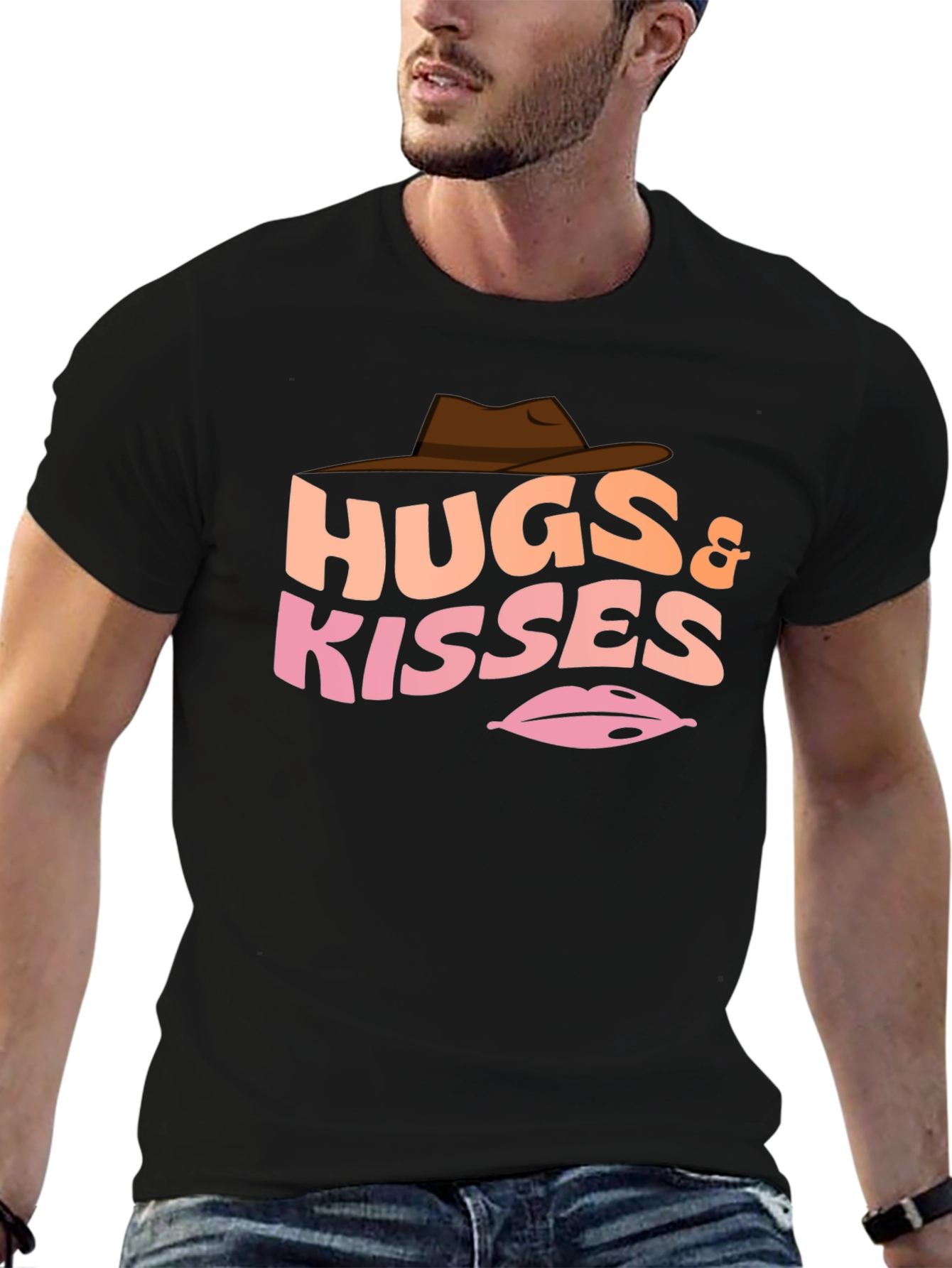 Hugs & Kisses Graphic T-Shirt - Western Style