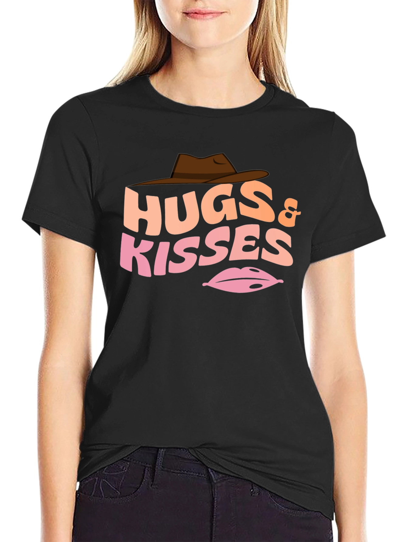 Hugs & Kisses Graphic T-Shirt - Western Style