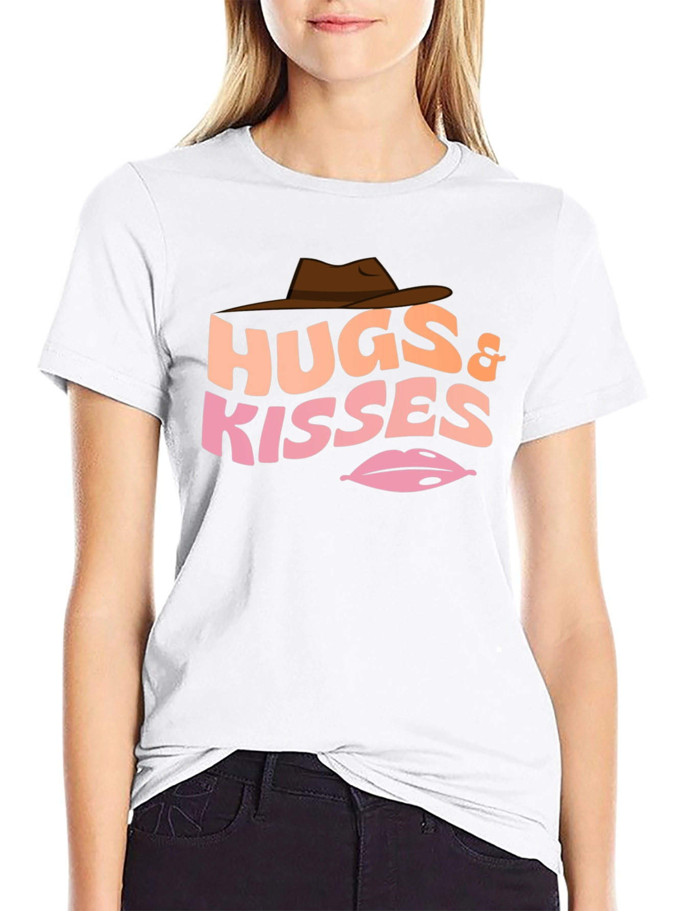 Hugs & Kisses Graphic T-Shirt - Western Style