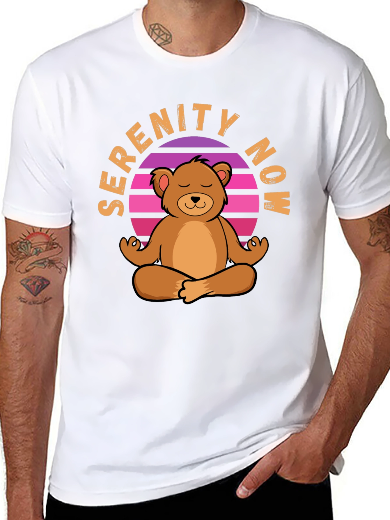 Serenity Now Meditation Bear T-Shirt