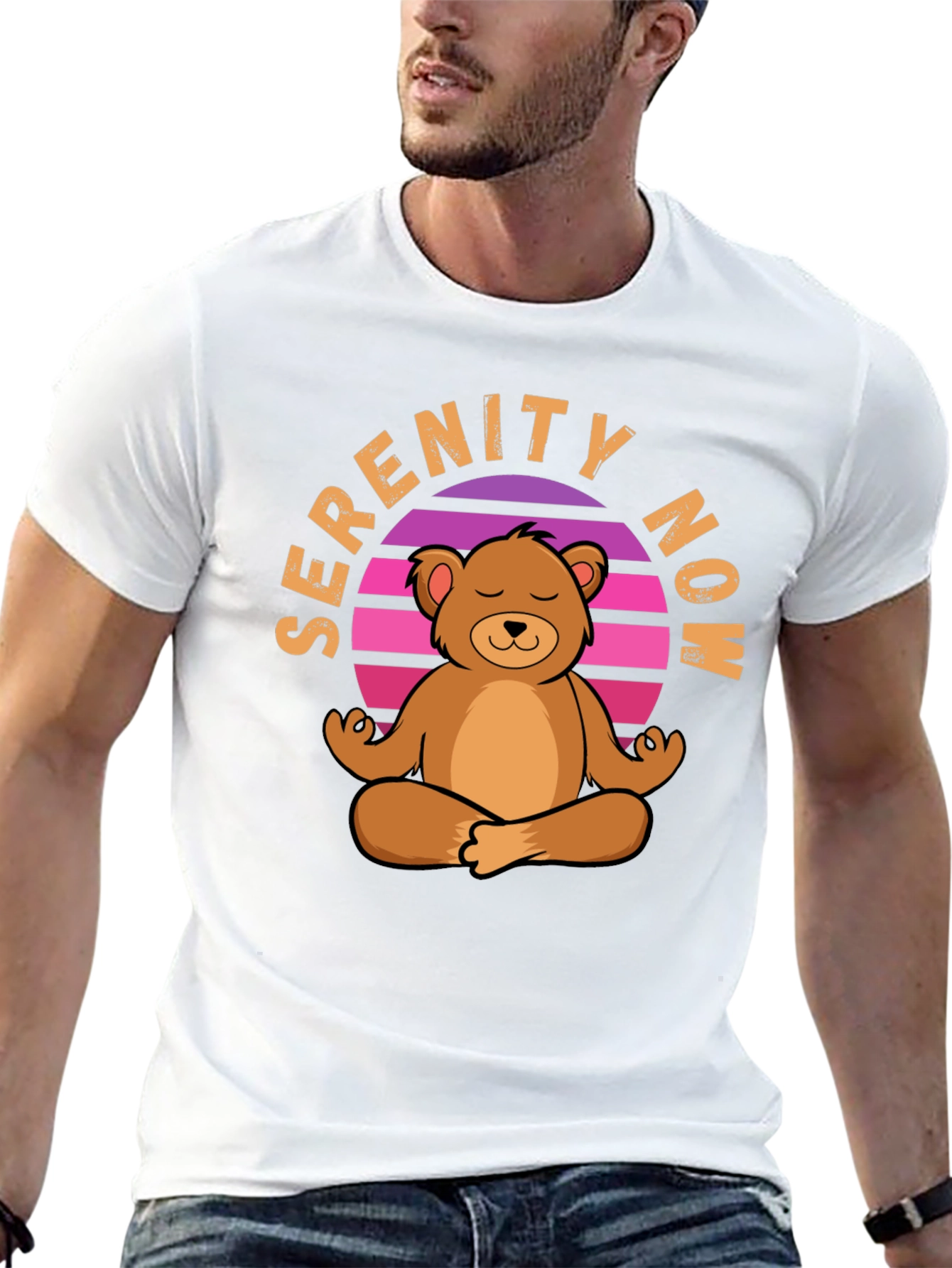 Serenity Now Meditation Bear T-Shirt