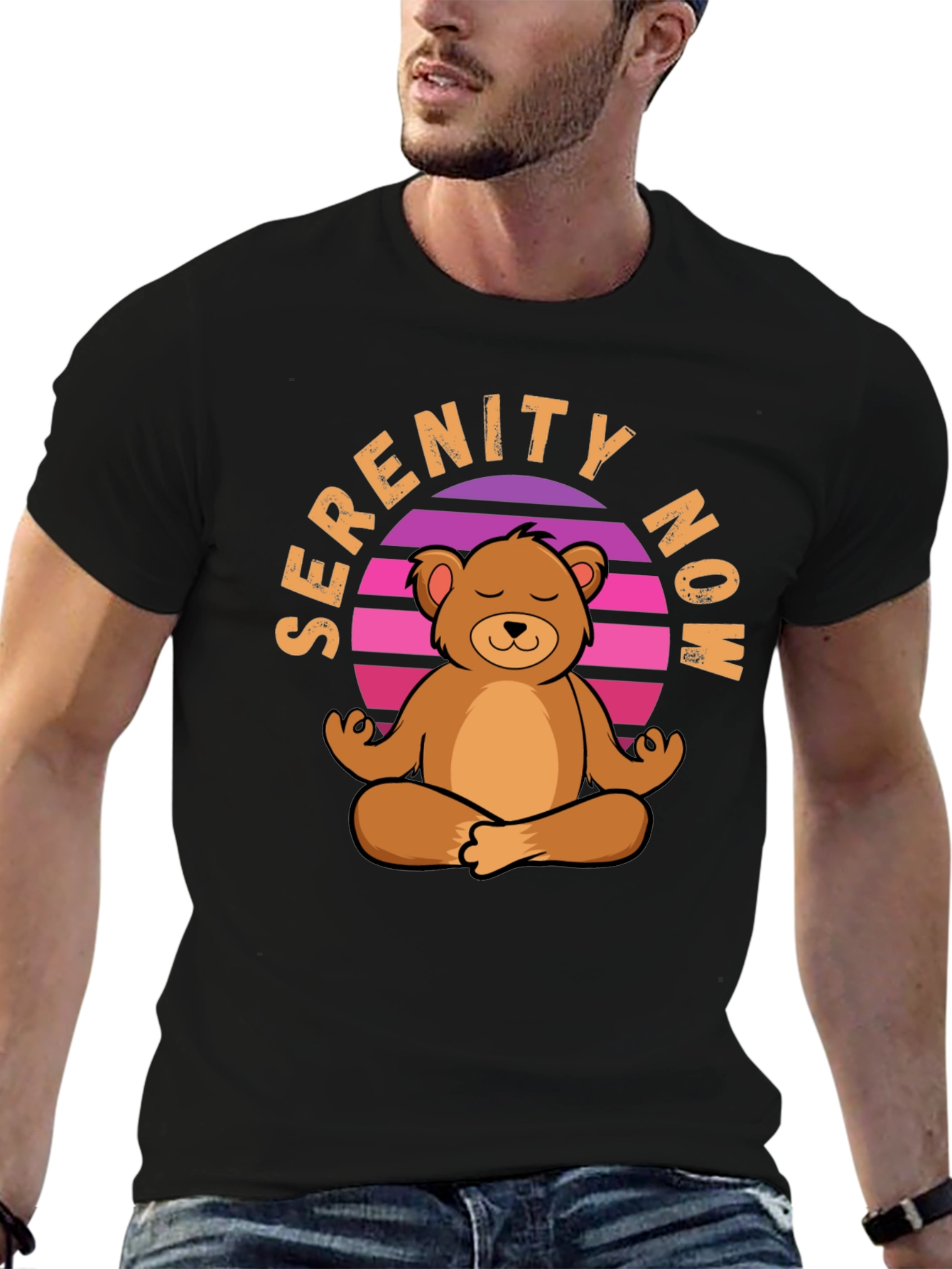 Serenity Now Meditation Bear T-Shirt