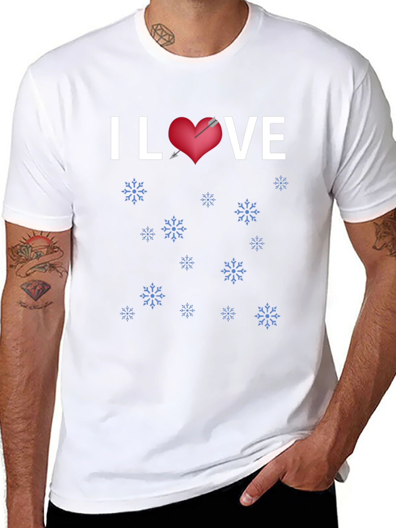 I Heart VE Winter Snowflakes T-Shirt