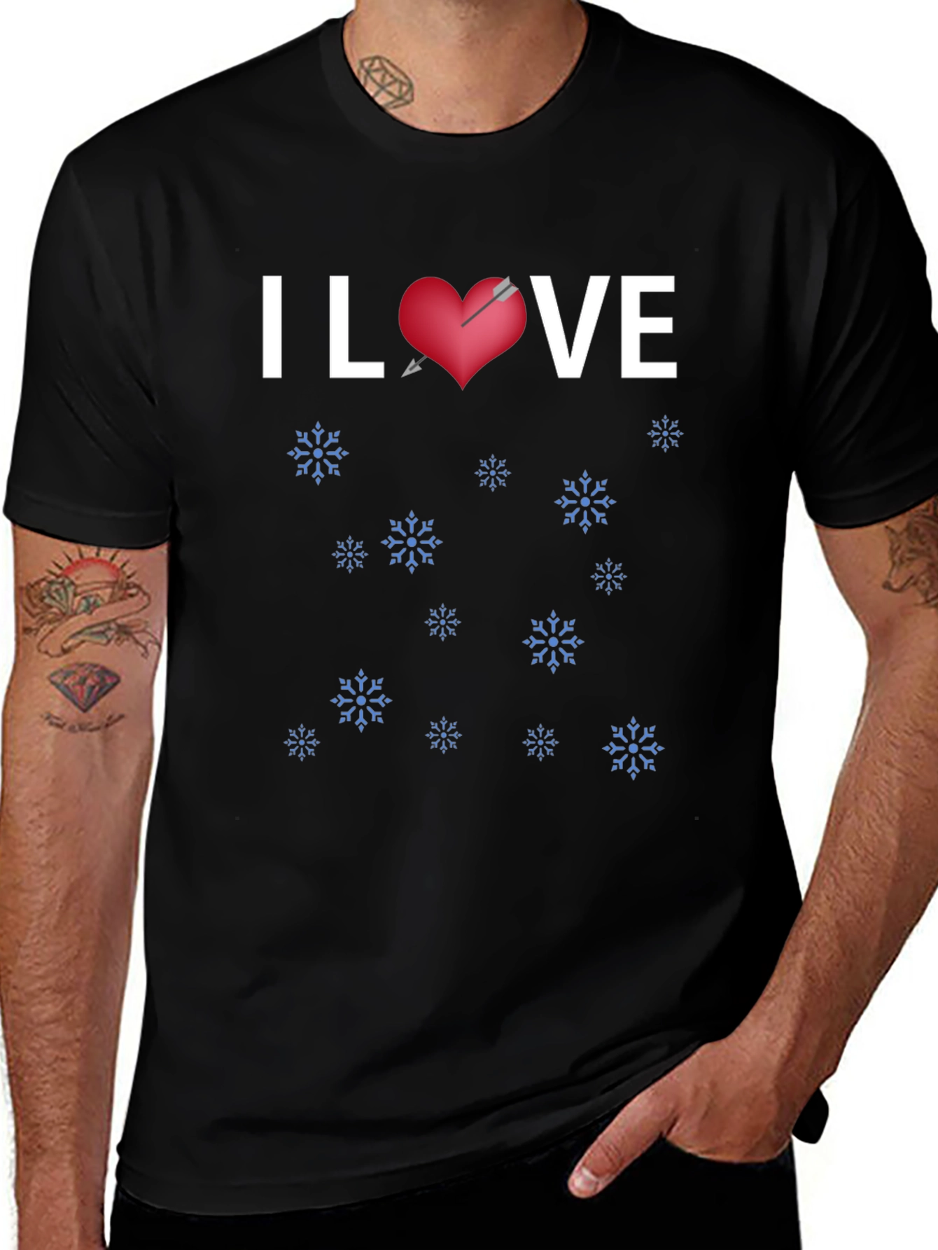 I Heart VE Winter Snowflakes T-Shirt