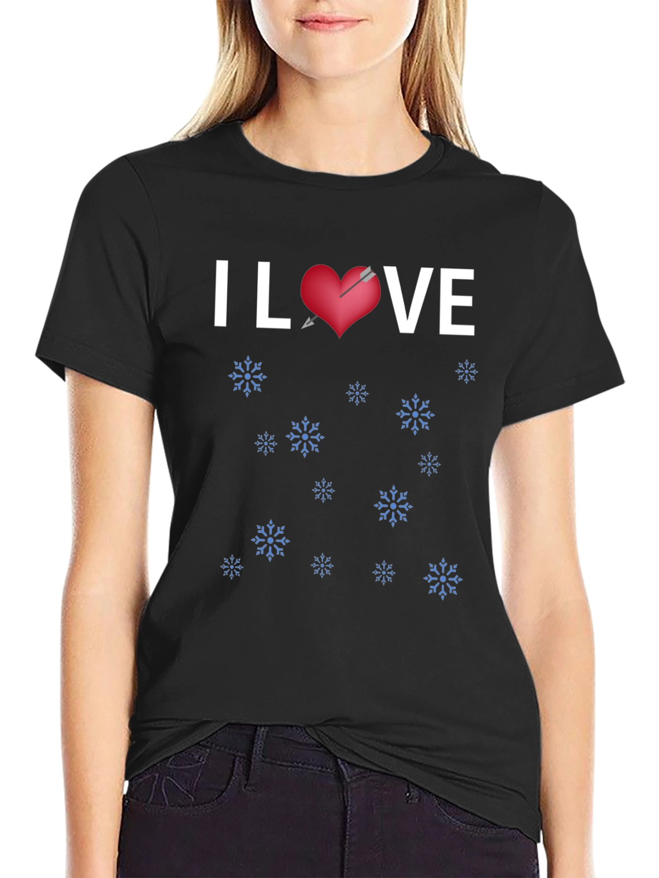 I Heart VE Winter Snowflakes T-Shirt