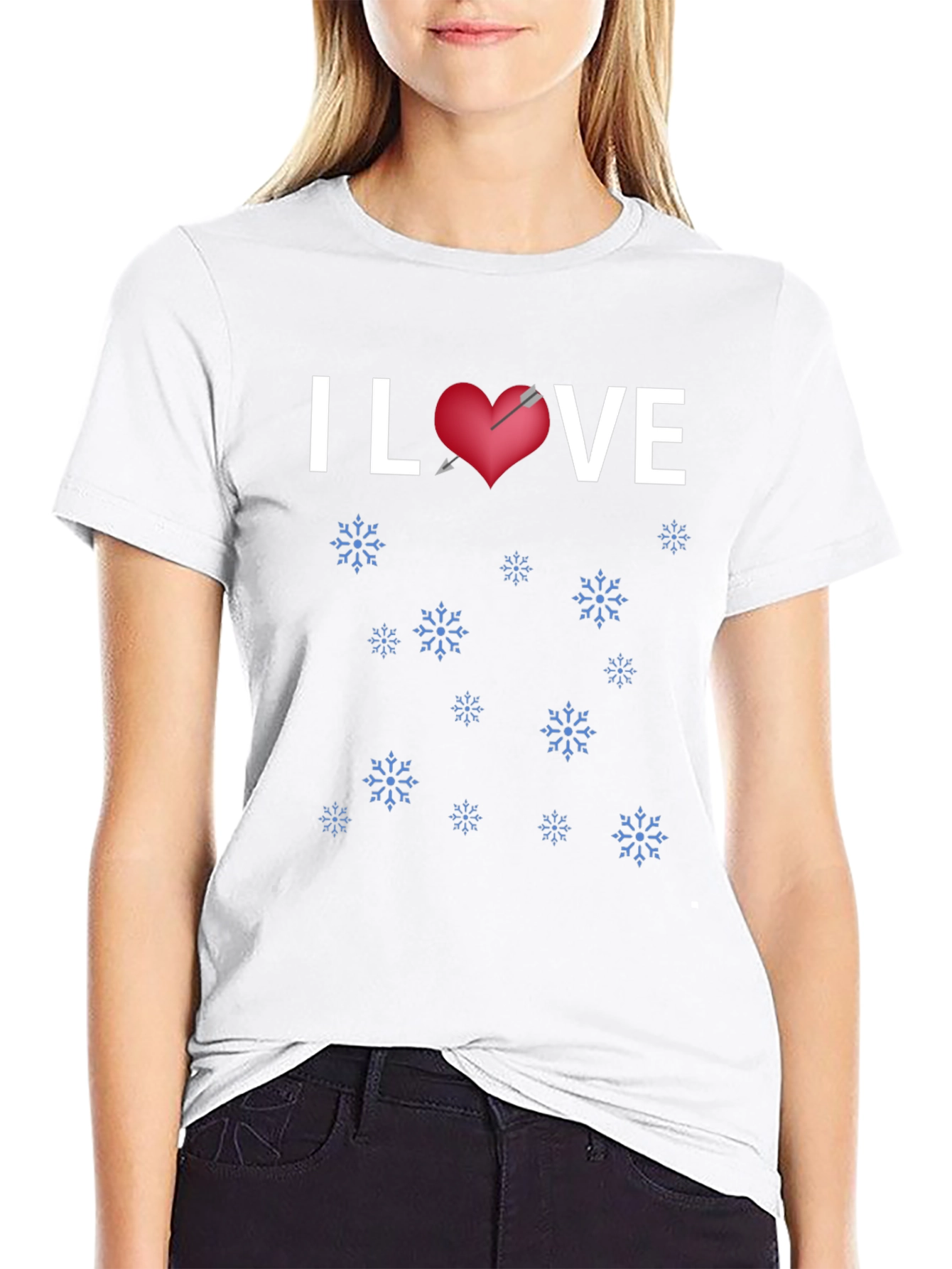 I Heart VE Winter Snowflakes T-Shirt