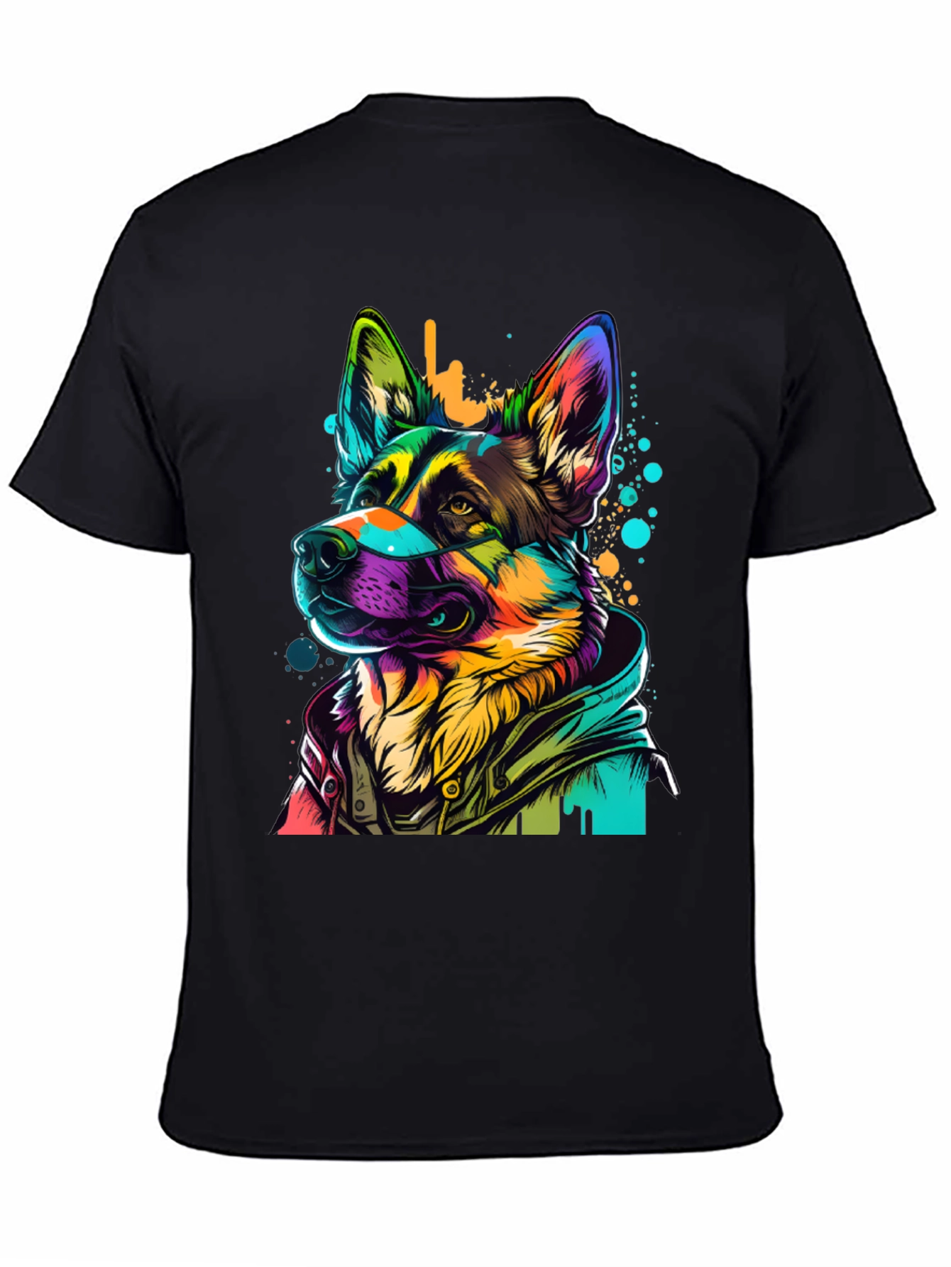 Vibrant German Shepherd Graphic Tee