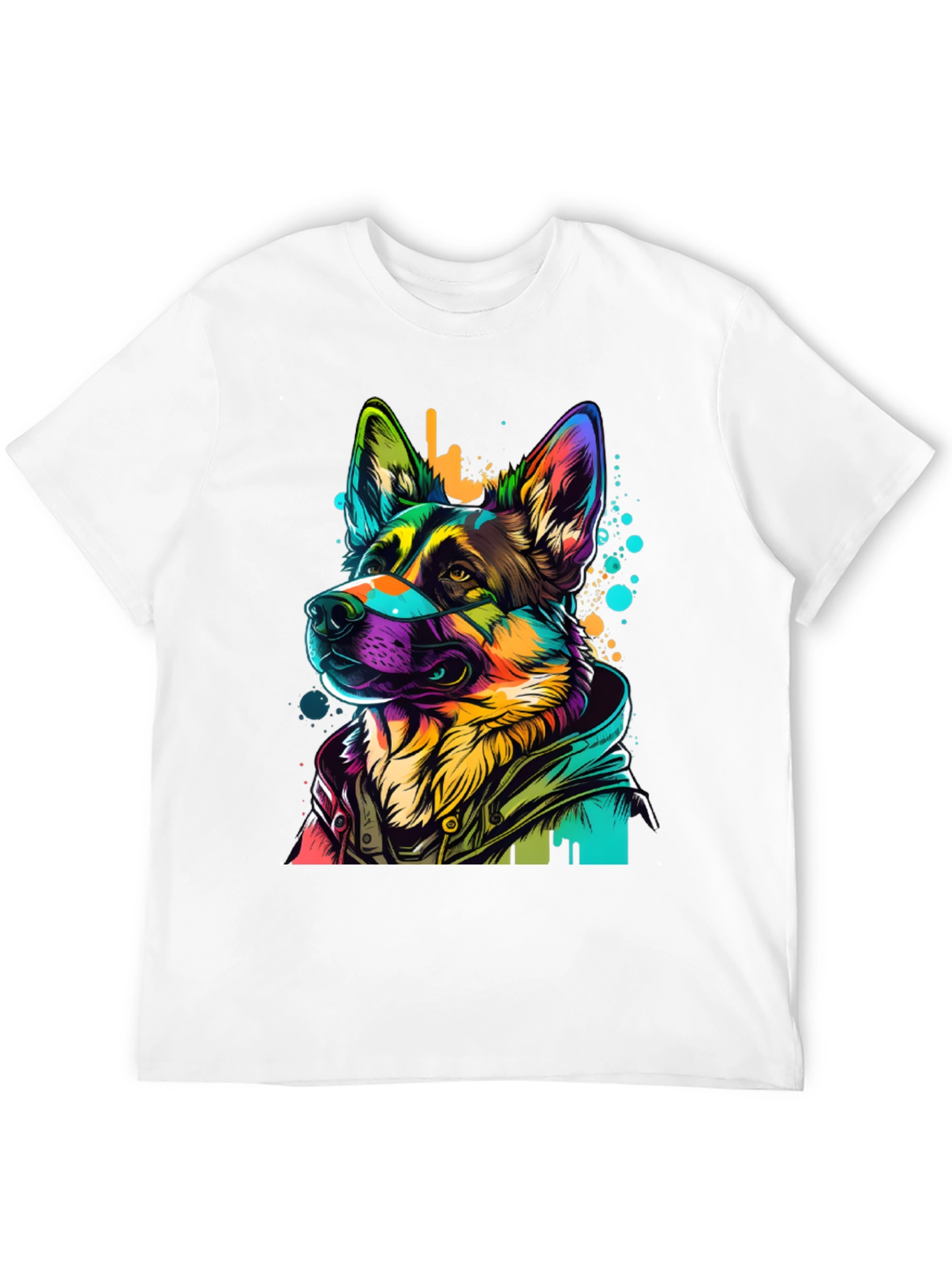 Vibrant German Shepherd Graphic Tee