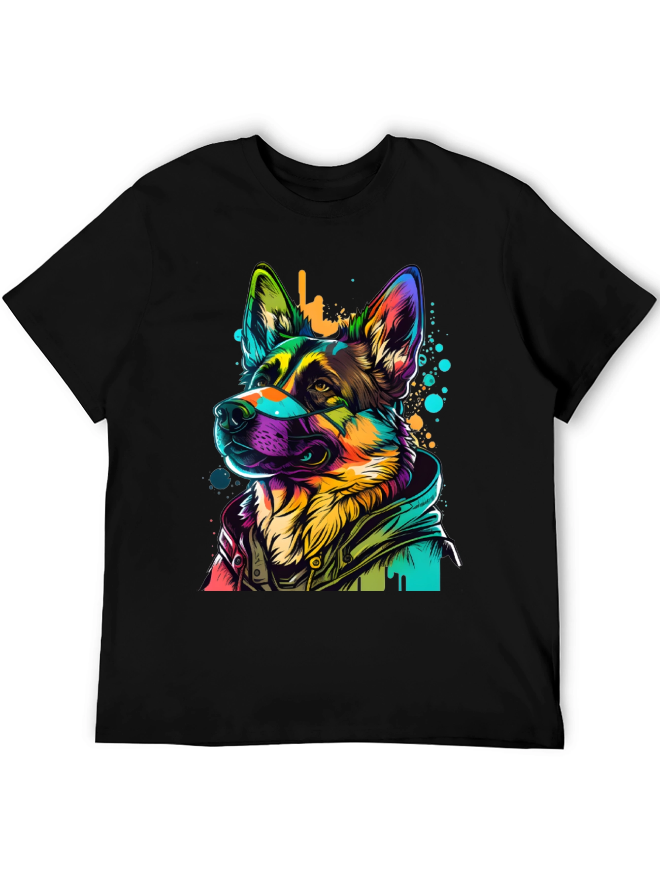 Vibrant German Shepherd Graphic Tee