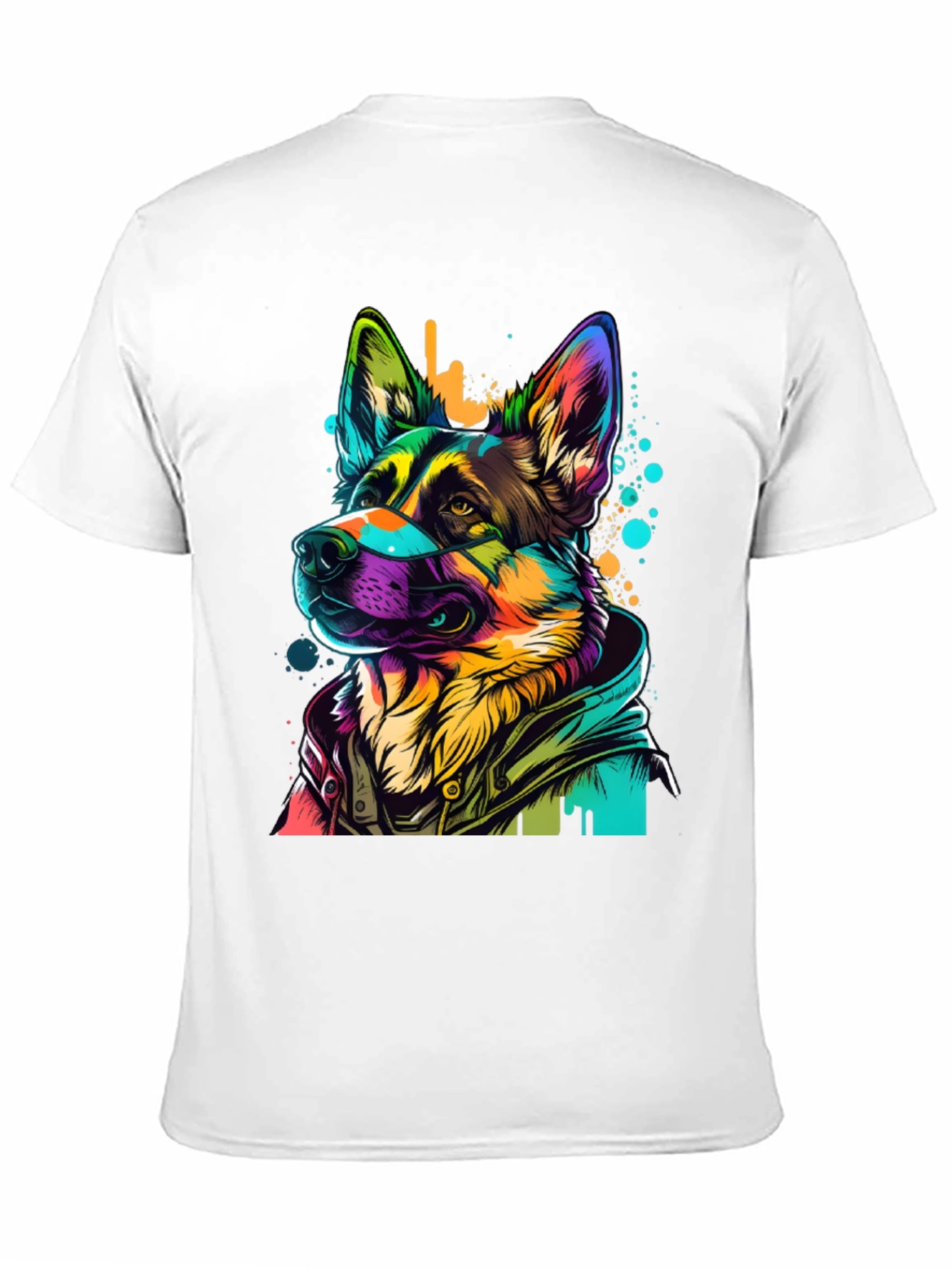 Vibrant German Shepherd Graphic Tee