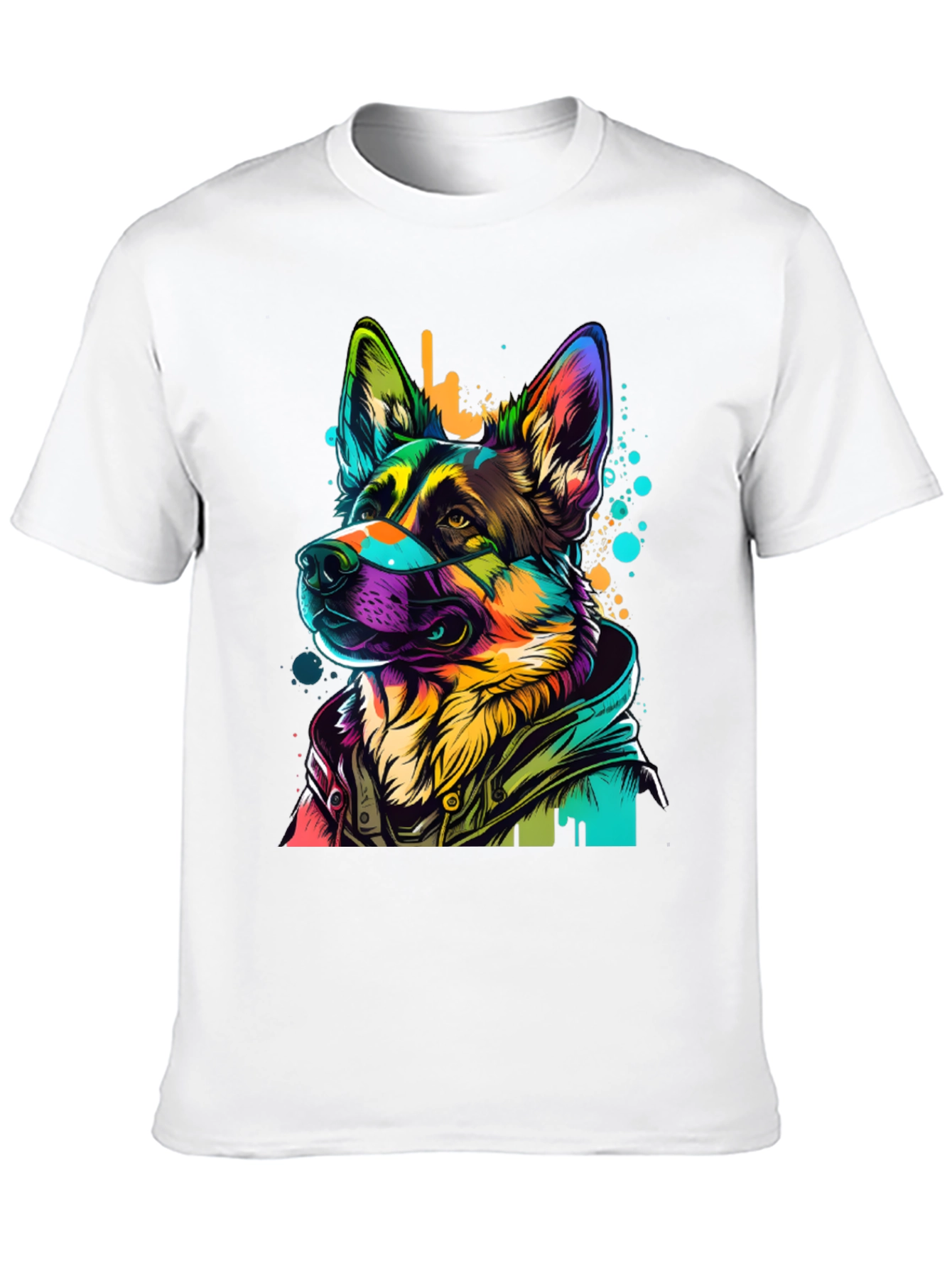 Vibrant German Shepherd Graphic Tee
