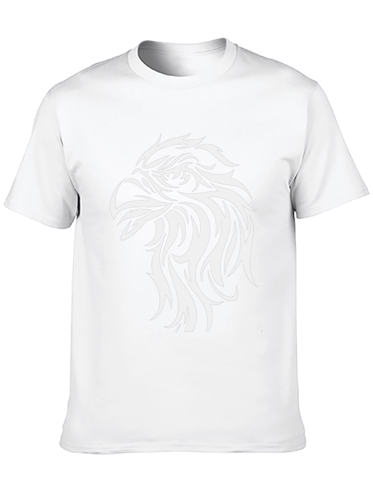 Black T-Shirt with Eagle Head Graphic