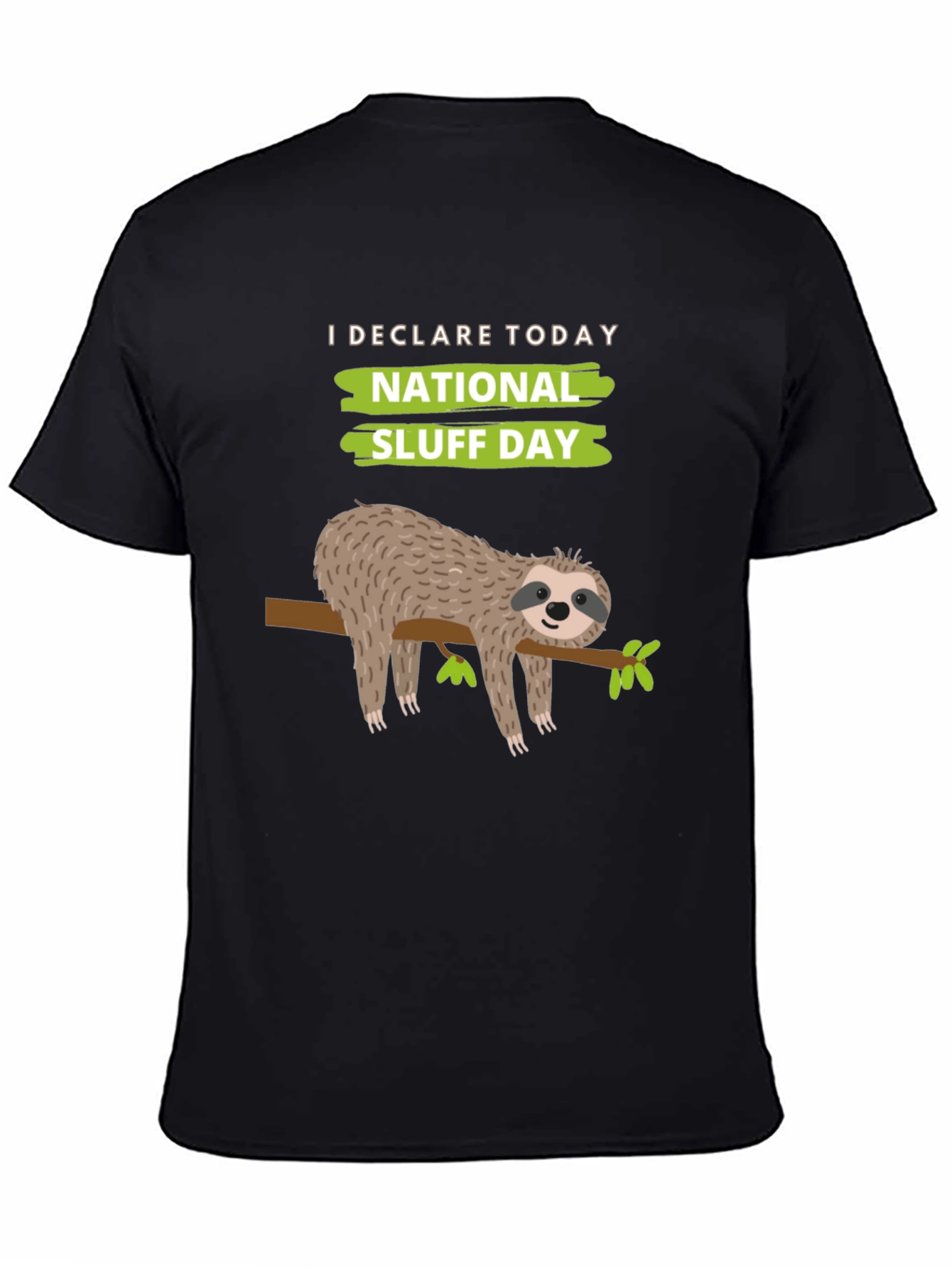 National Sluff Day Sloth Graphic T-Shirt