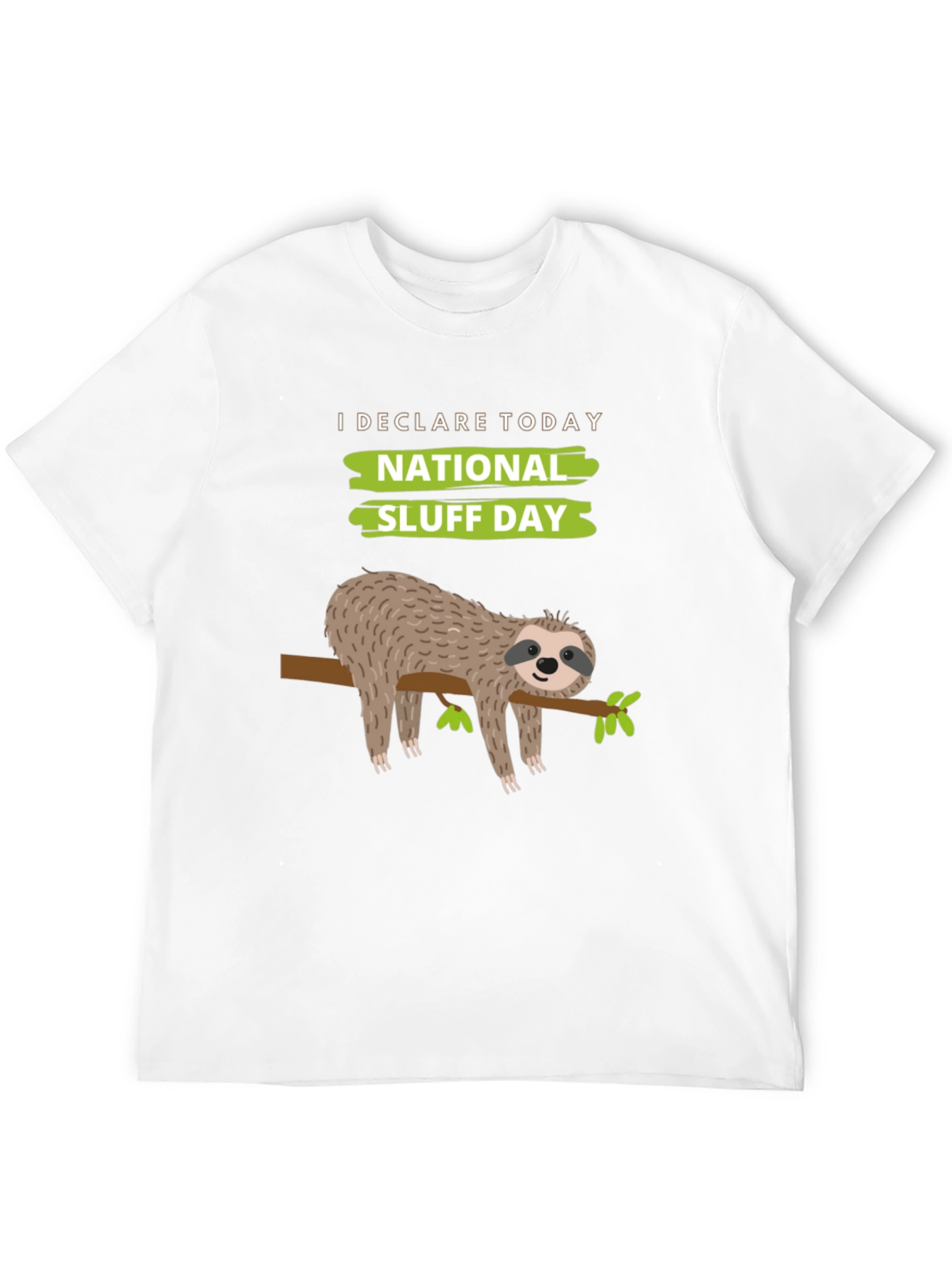 National Sluff Day Sloth Graphic T-Shirt