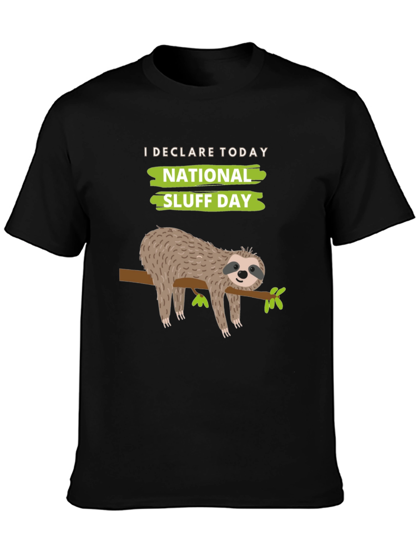 National Sluff Day Sloth Graphic T-Shirt