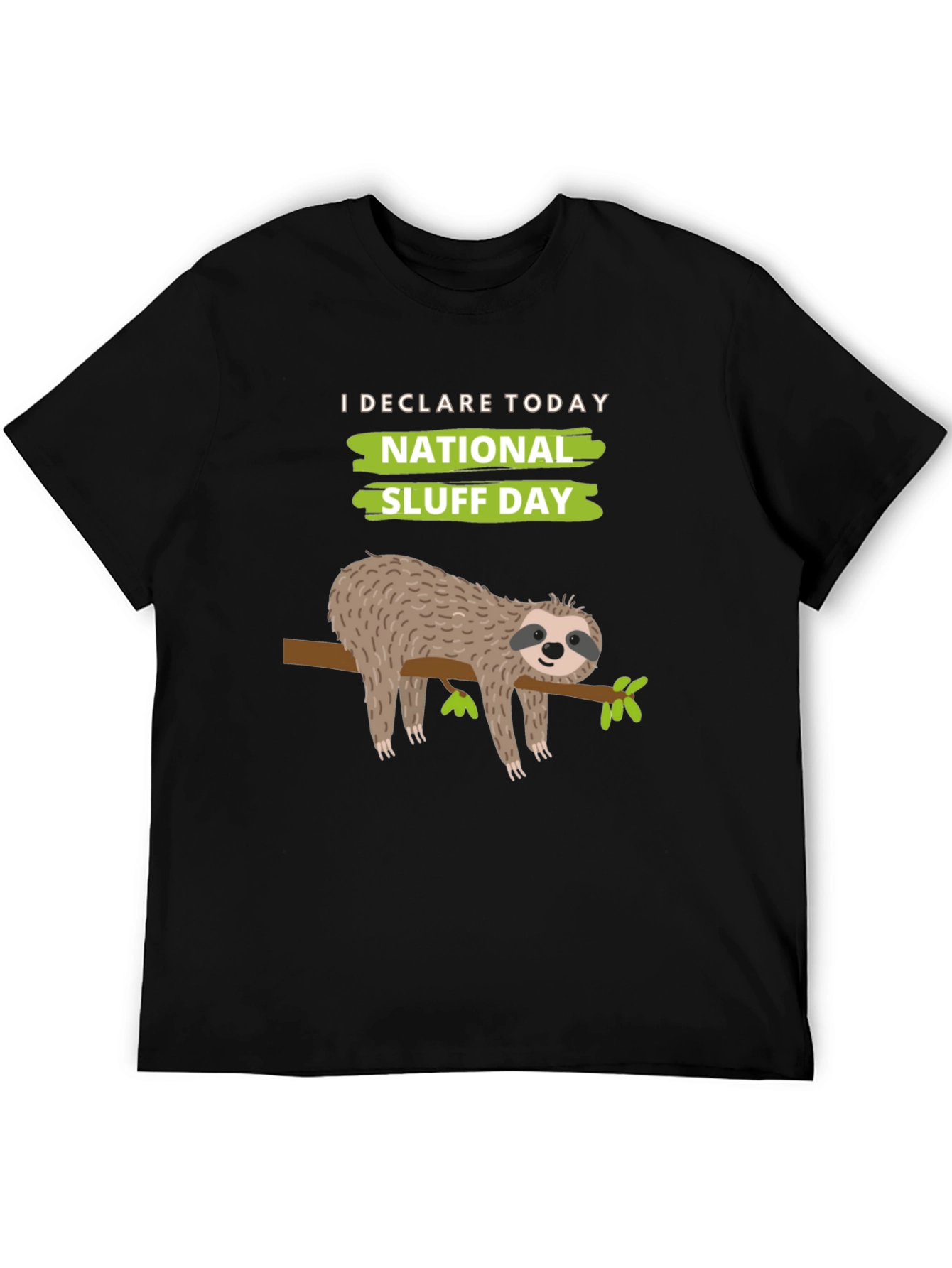 National Sluff Day Sloth Graphic T-Shirt