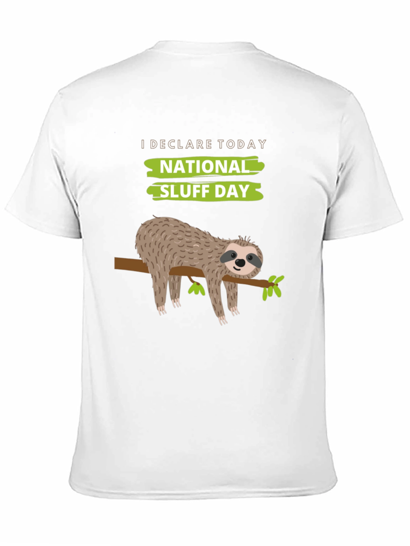 National Sluff Day Sloth Graphic T-Shirt