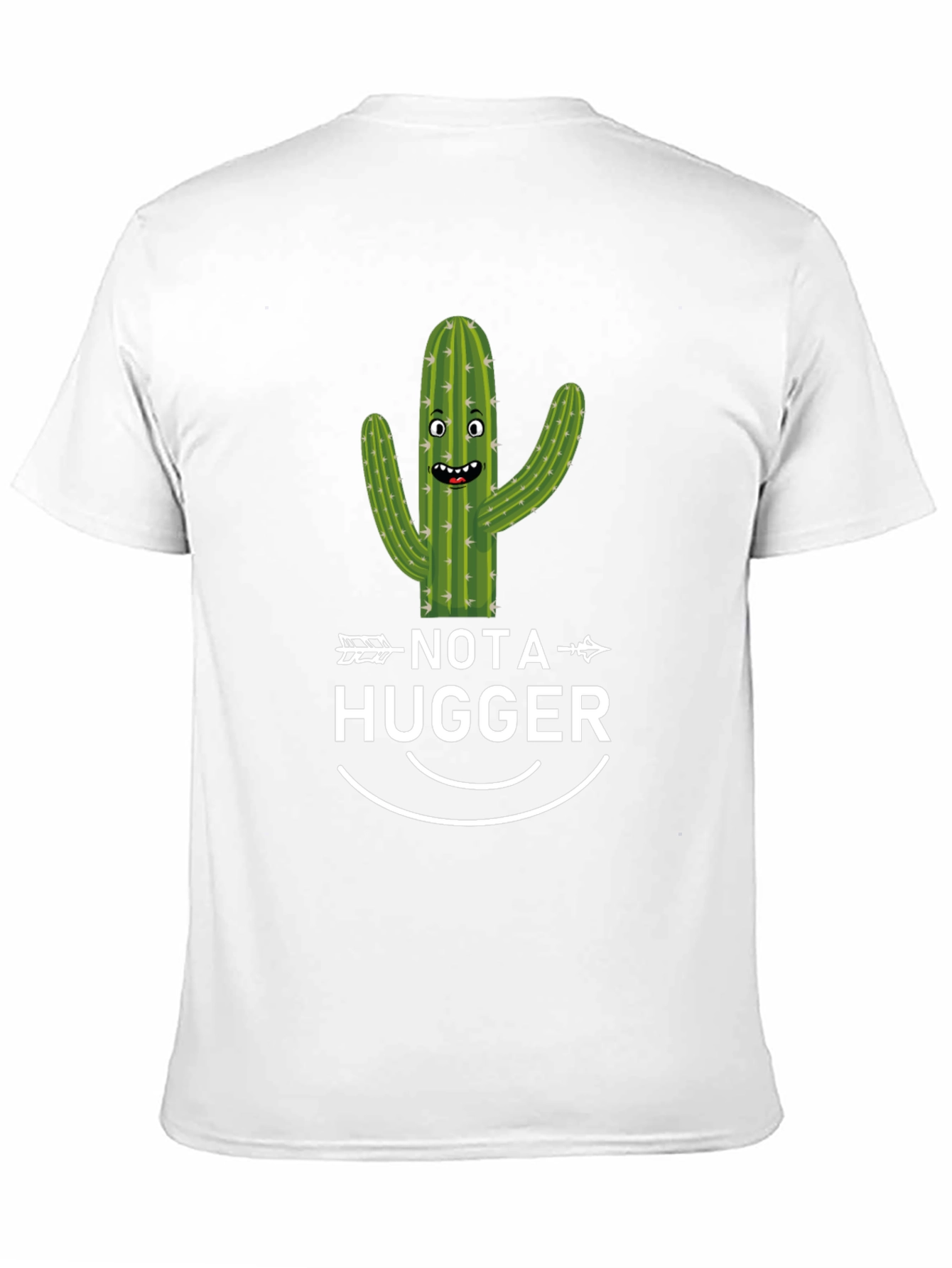 Funny Cactus Not a Hugger Black T-Shirt