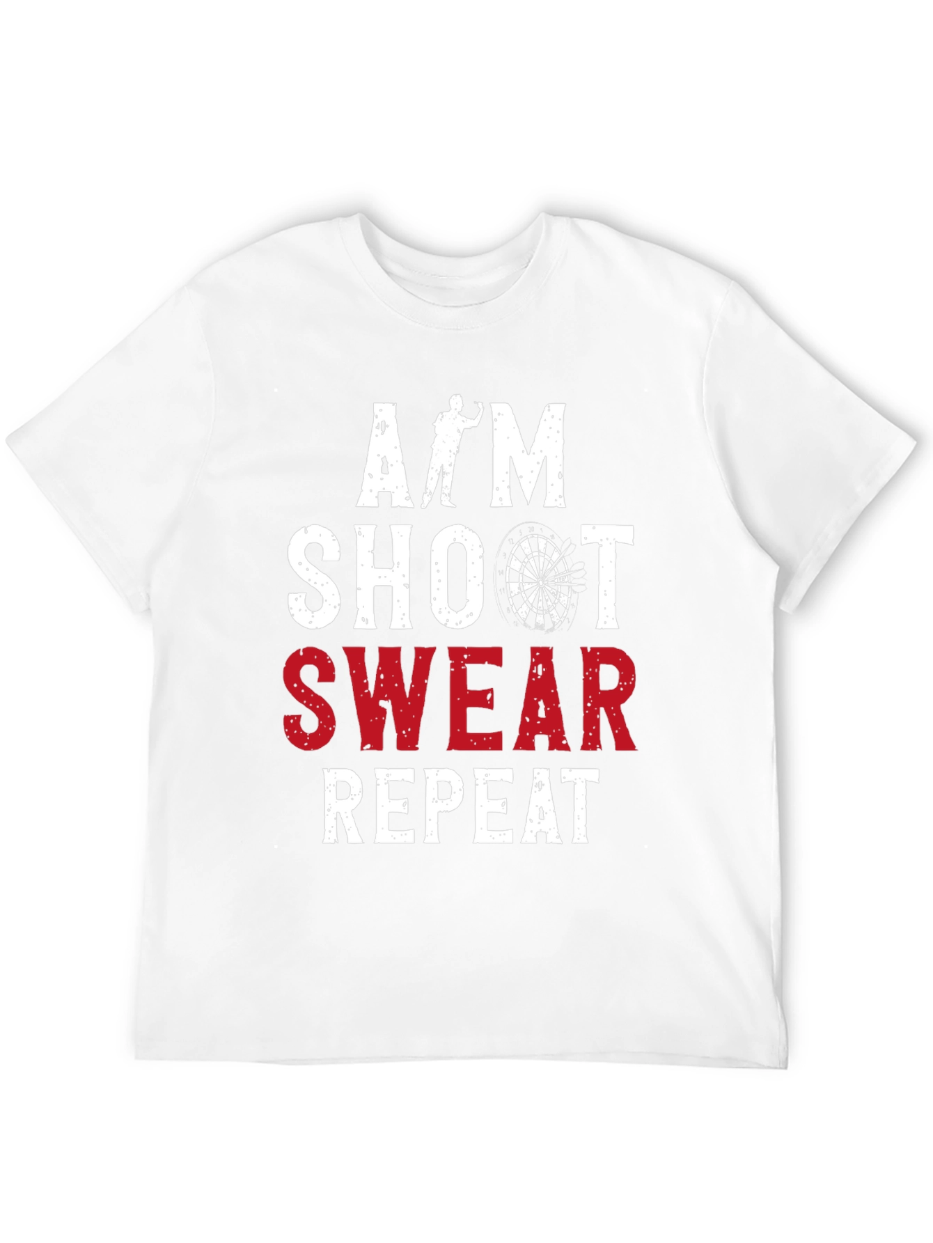 Aim Shoot Swear Repeat Darts Graphic Tee