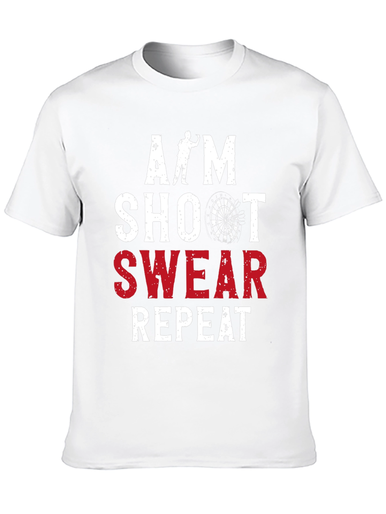 Aim Shoot Swear Repeat Darts Graphic Tee