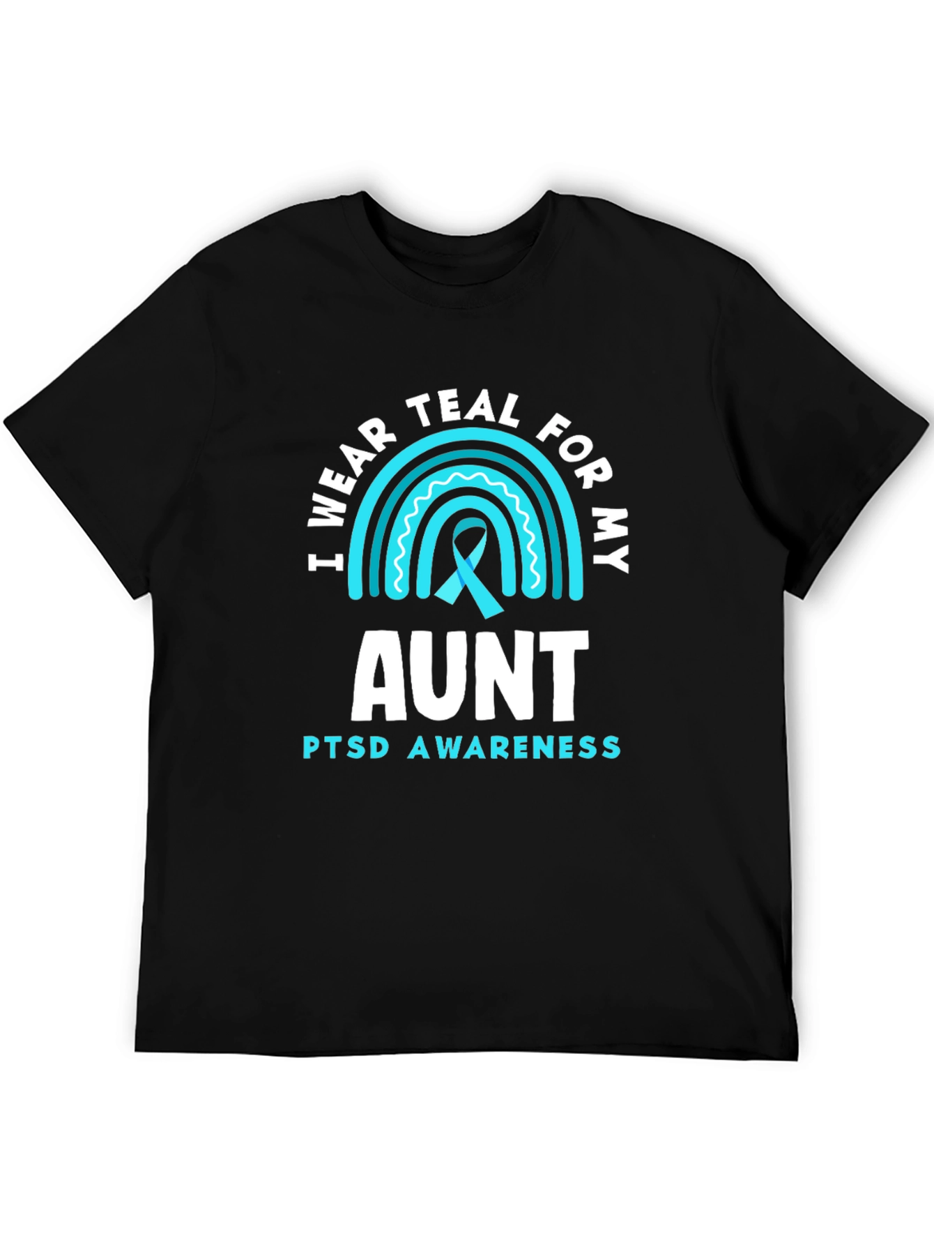 Teal PTSD Awareness Aunt T-Shirt