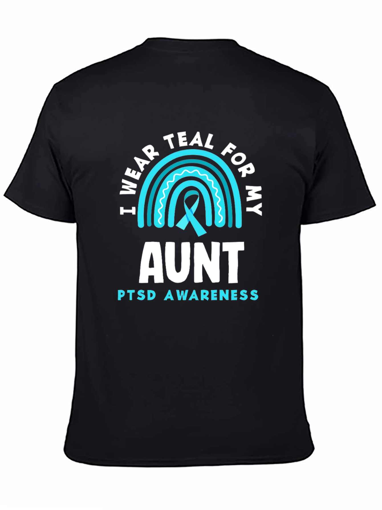 Teal PTSD Awareness Aunt T-Shirt