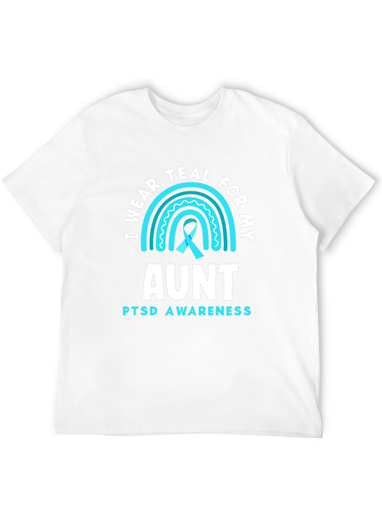 Teal PTSD Awareness Aunt T-Shirt