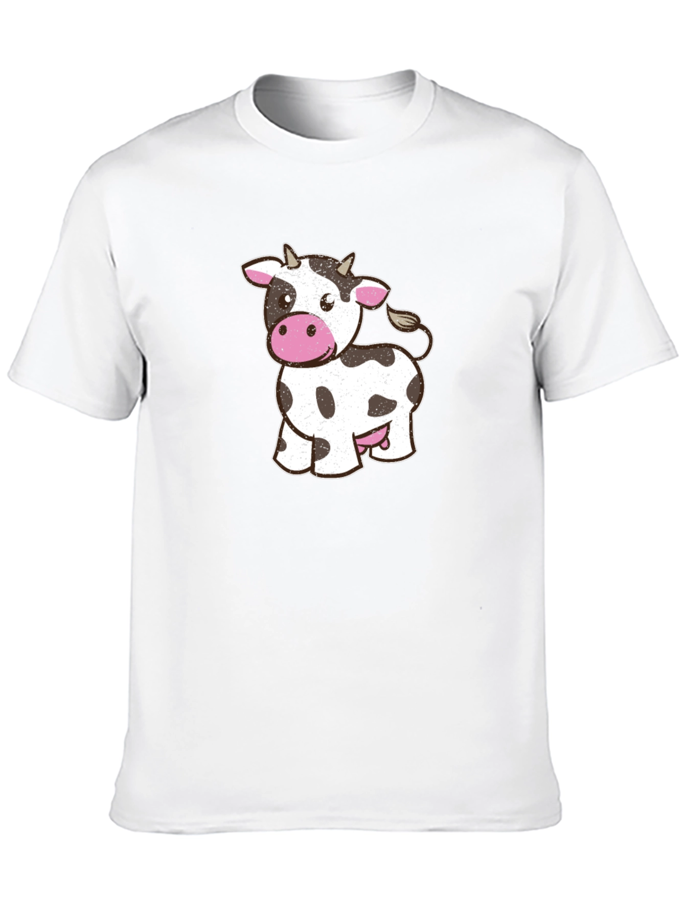 Cute Cow Graphic T-Shirt - Black Cotton Tee
