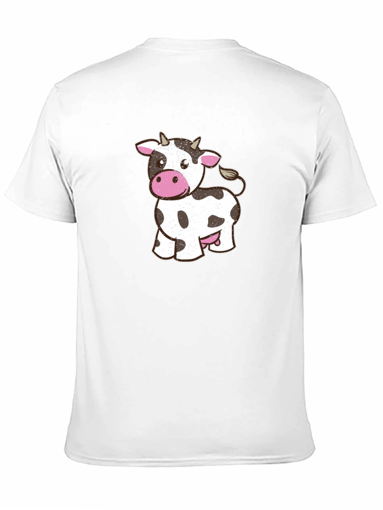 Cute Cow Graphic T-Shirt - Black Cotton Tee