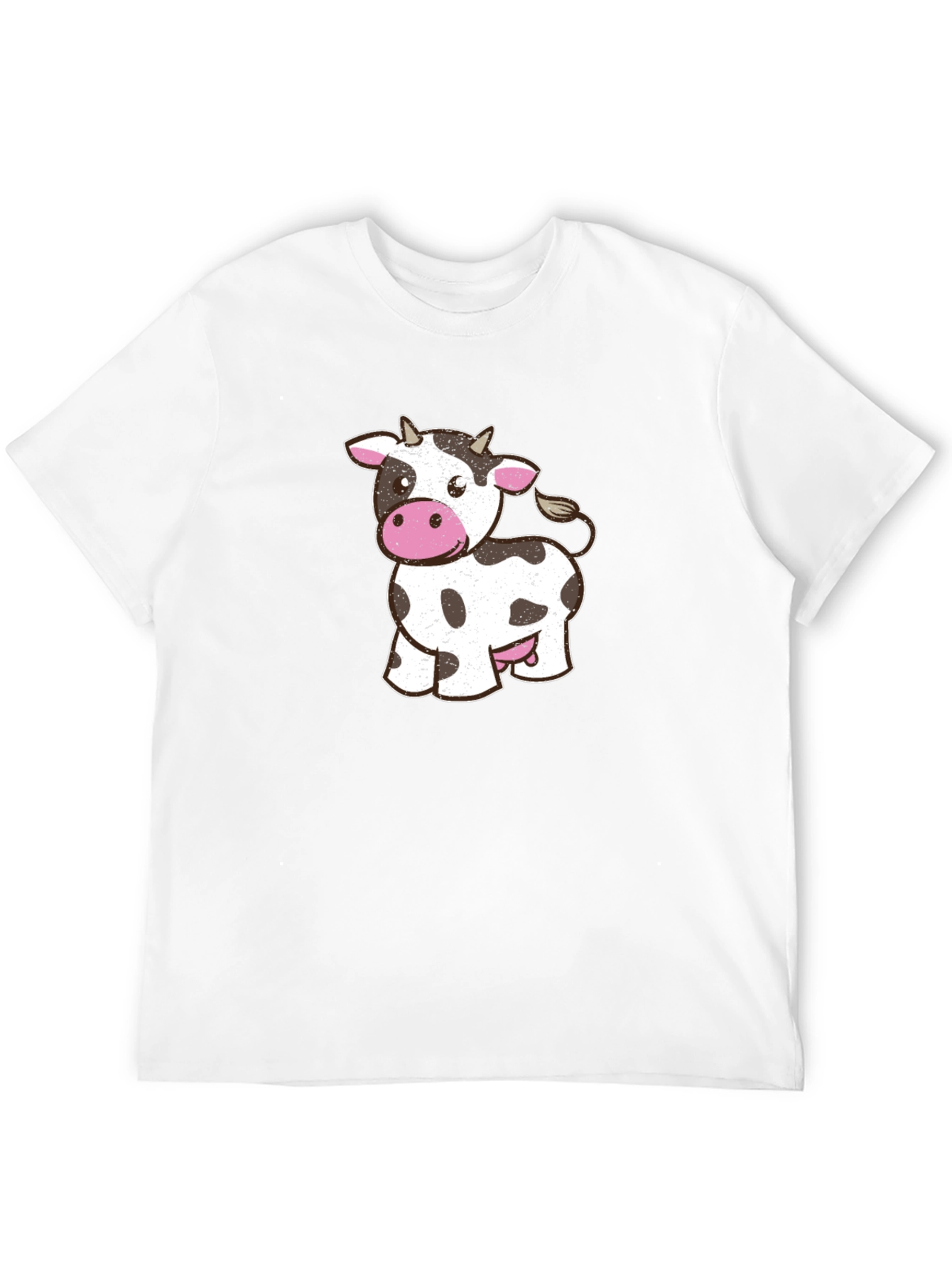 Cute Cow Graphic T-Shirt - Black Cotton Tee